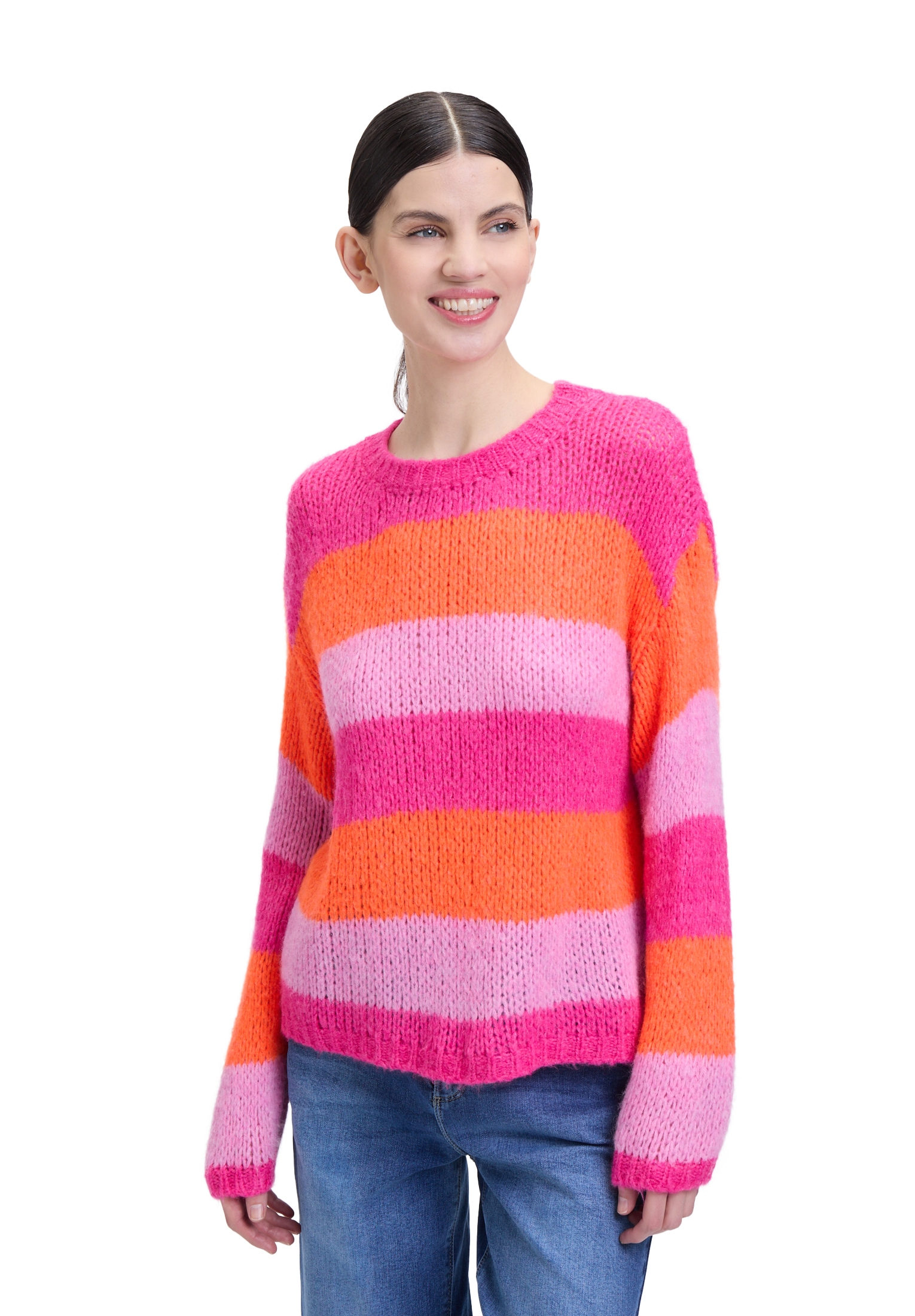 Cartoon Strickpullover »Strickpullover mit Blockstreifen«