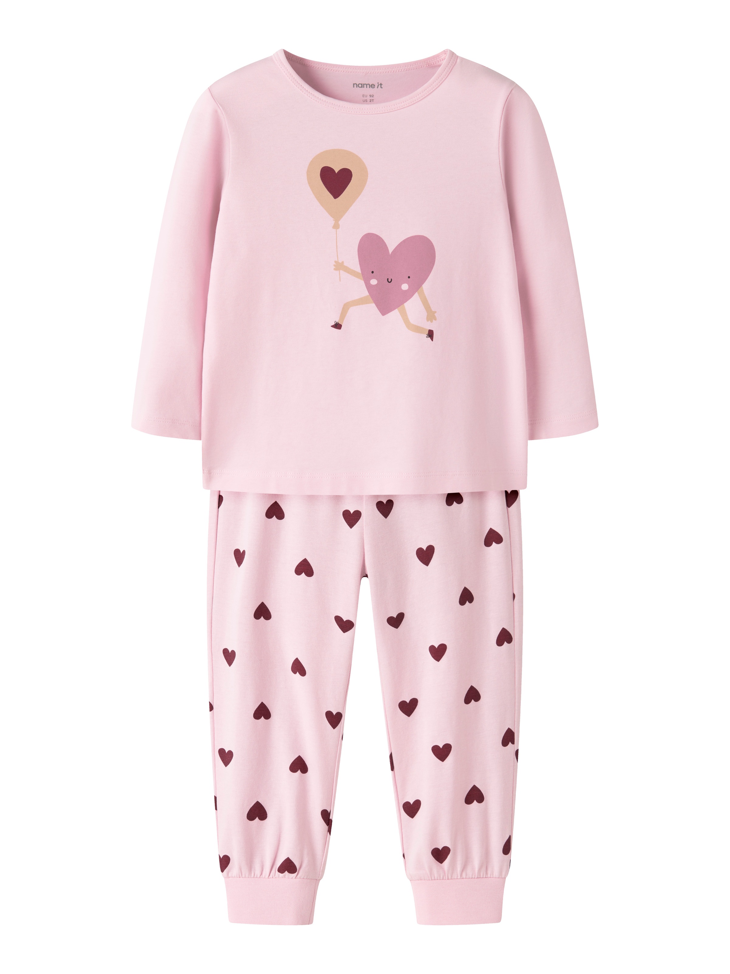Name It Schlafanzug »NMFNIGHTSET CUTIE HEART NOOS« Baumwollmischung