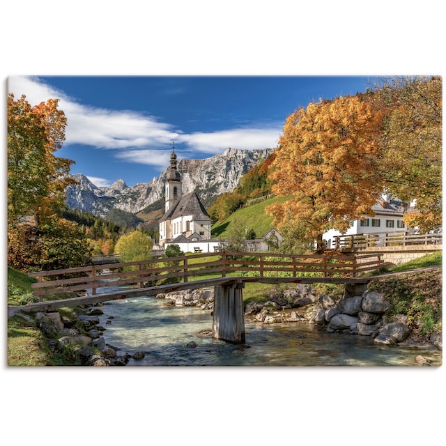 Artland Wandbild »Herbst im Berchtesgadener Land«, Berge & Alpenbilder, (1  St.), als Alubild, Leinwandbild, Wandaufkleber oder Poster in versch. Größen  auf Raten bestellen