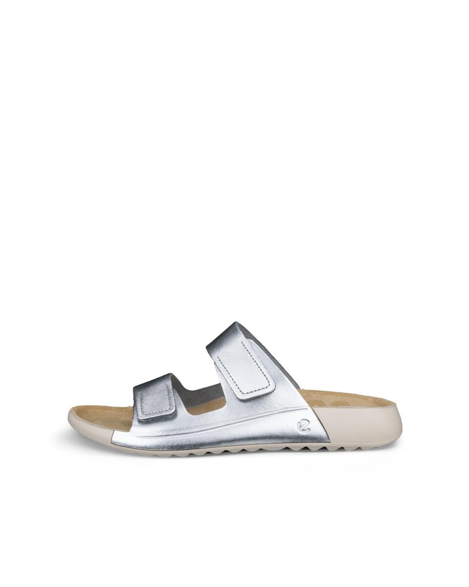 Ecco Pantolette »COZMO W«, Sommerschuh, Schlappen mit zwei Klettverschlussriemen