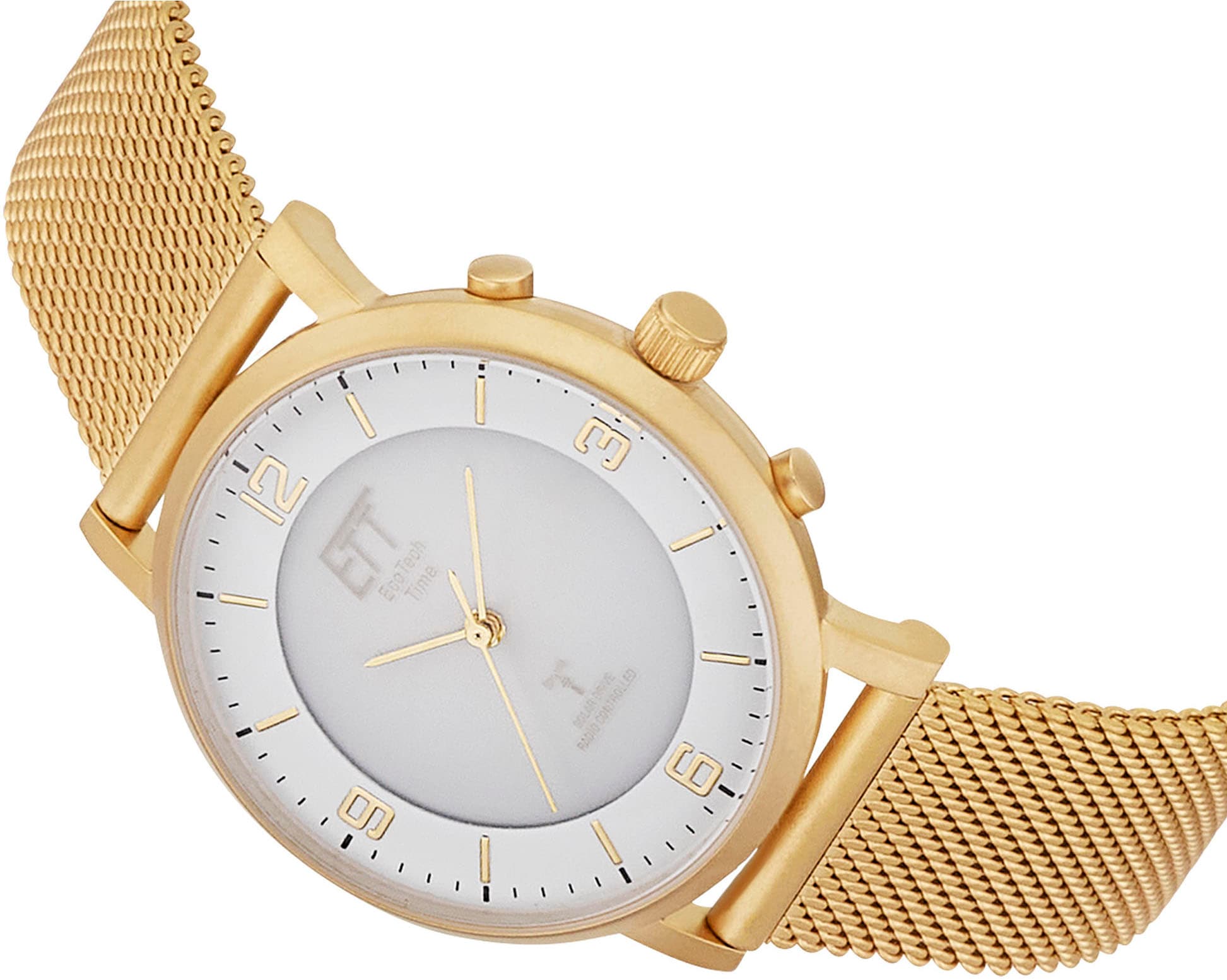 ETT Funkuhr »Atacama« Armbanduhr, Solar, Damenuhr, Herrenuhr, Edelstahlarmband, analog