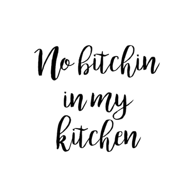 queence Wanddekoobjekt »No bitchin in my kitchen«, Schriftzug auf Stahlblech  auf Raten bestellen