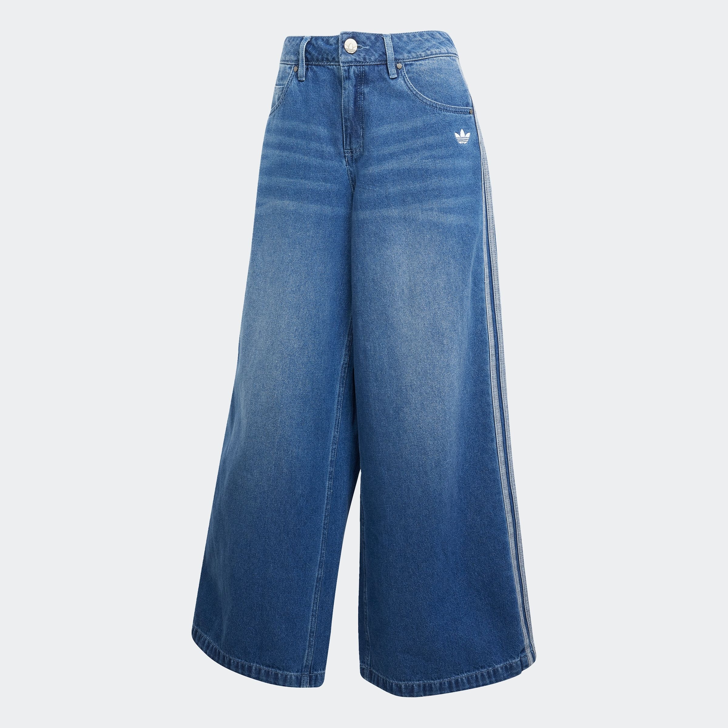 adidas Originals Sporthose »DENIM WIDE PANT«, (1 tlg.), adidas Jeans, lässiger Style von der Moder der 90er inspiriert