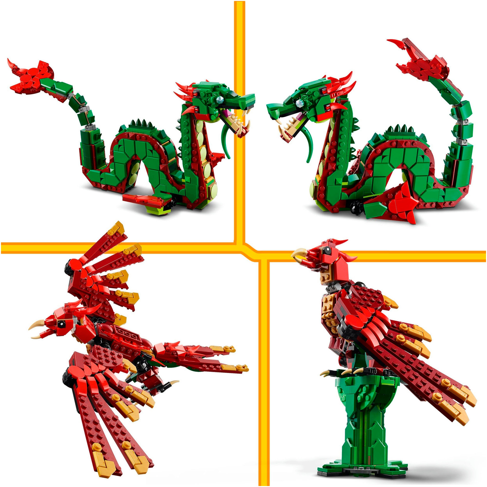 LEGO® Konstruktionsspielsteine »Grüner Drache (31161), LEGO Creator«, (715 St.), Made in Europe