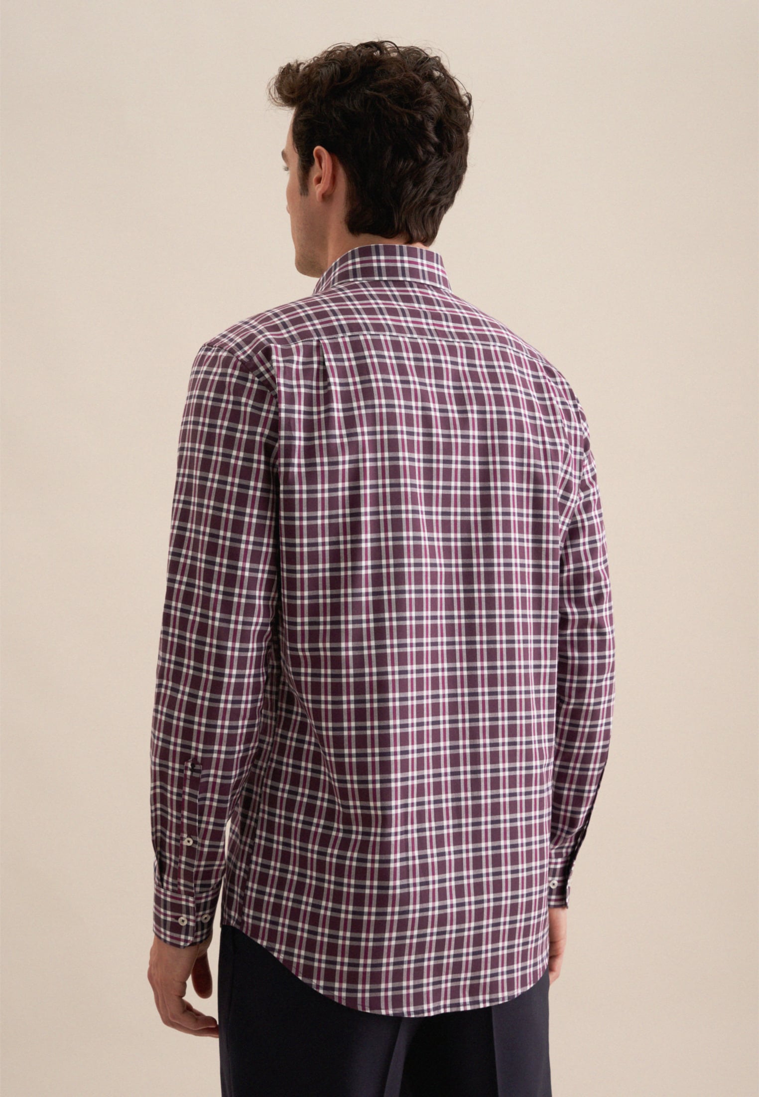 seidensticker Flanellhemd »Regular«, Regular Langarm Button-Down-Kragen Karo