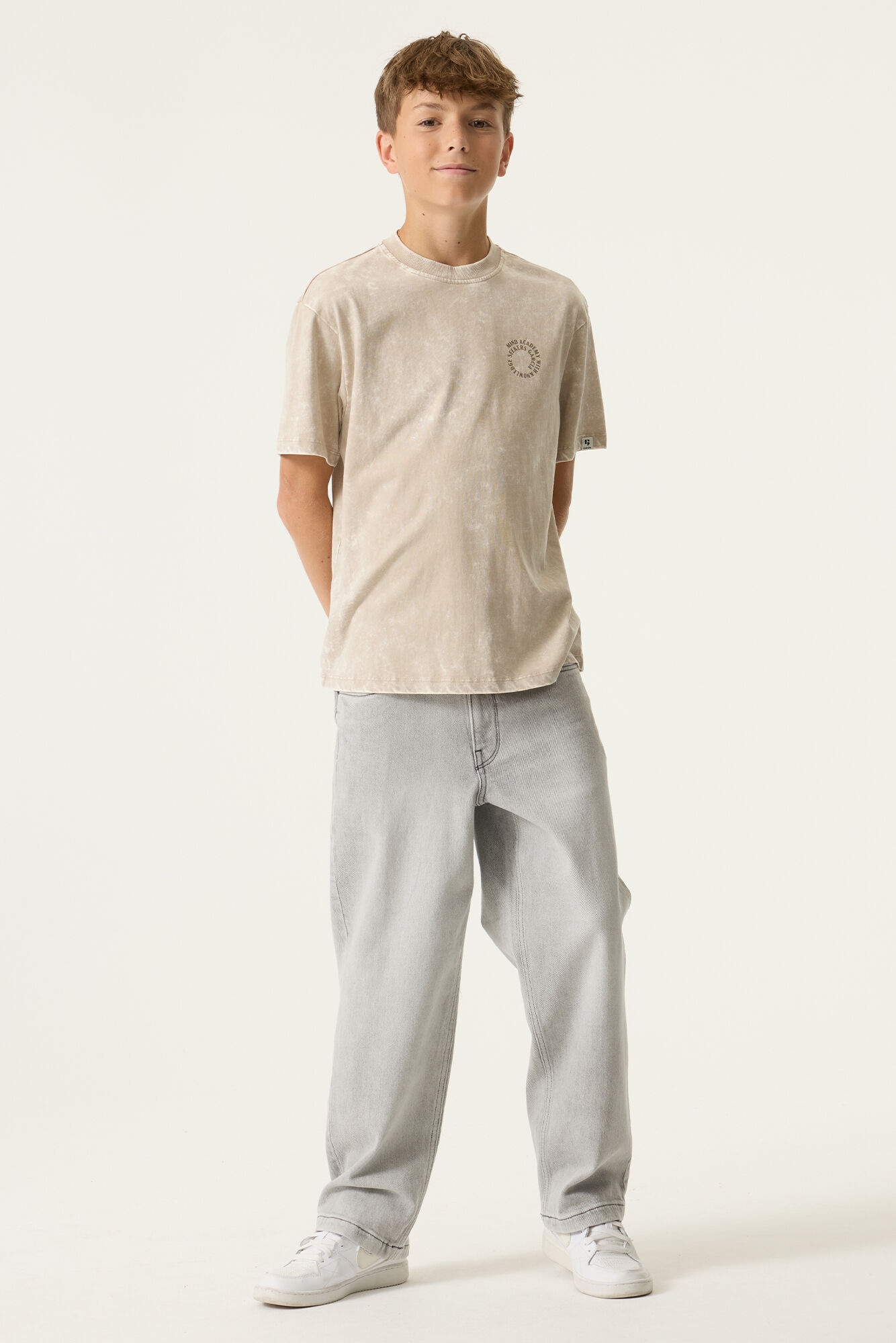 Garcia T-Shirt im Batik-Look und Print, für Boys