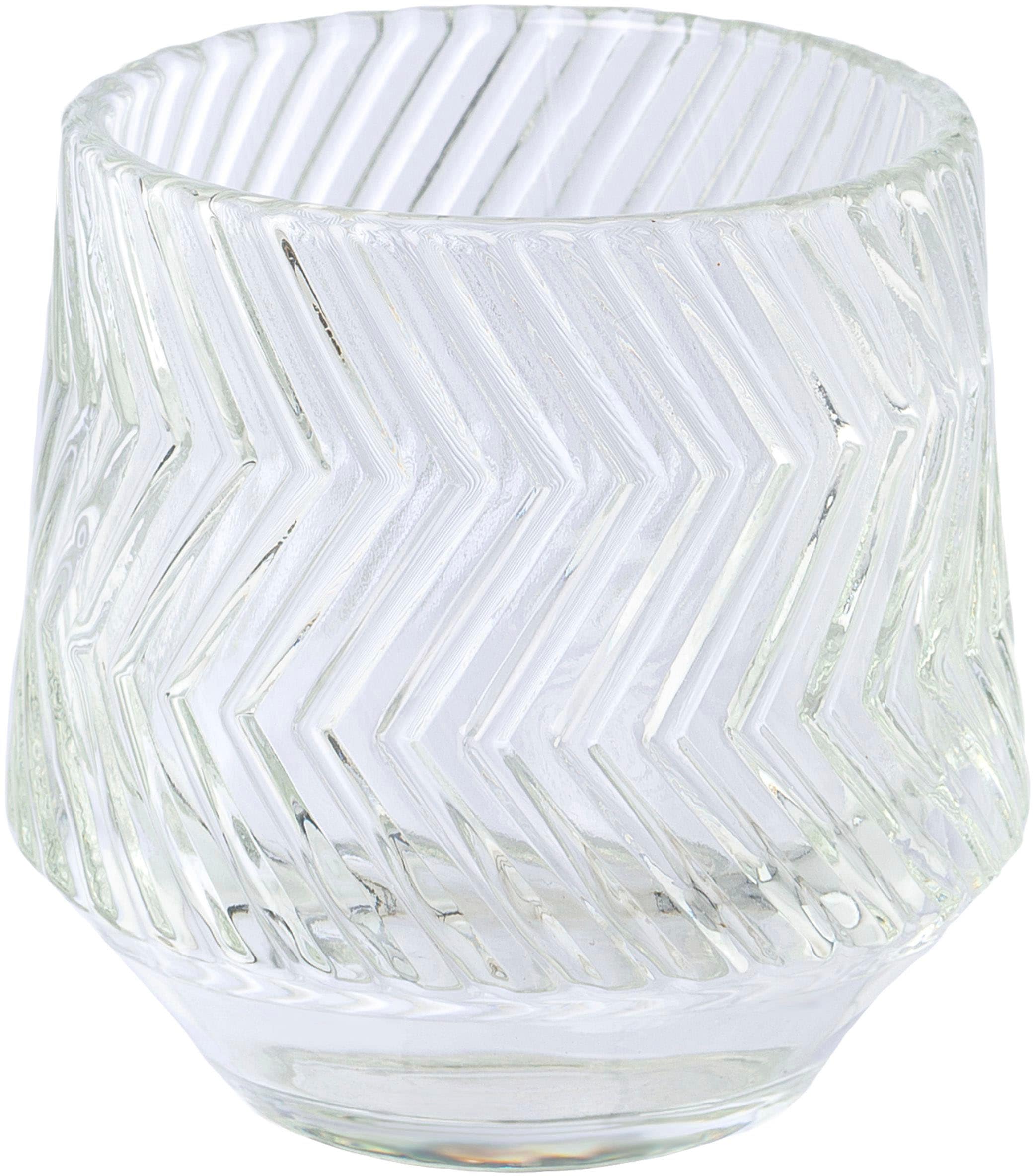 Creativ home Windlicht »Kerzenhalter Relief«, (Set, 5 St.), Teelichthalter  aus Glas, mit geschliffener Oberfläche online kaufen | mit 3 Jahren XXL  Garantie