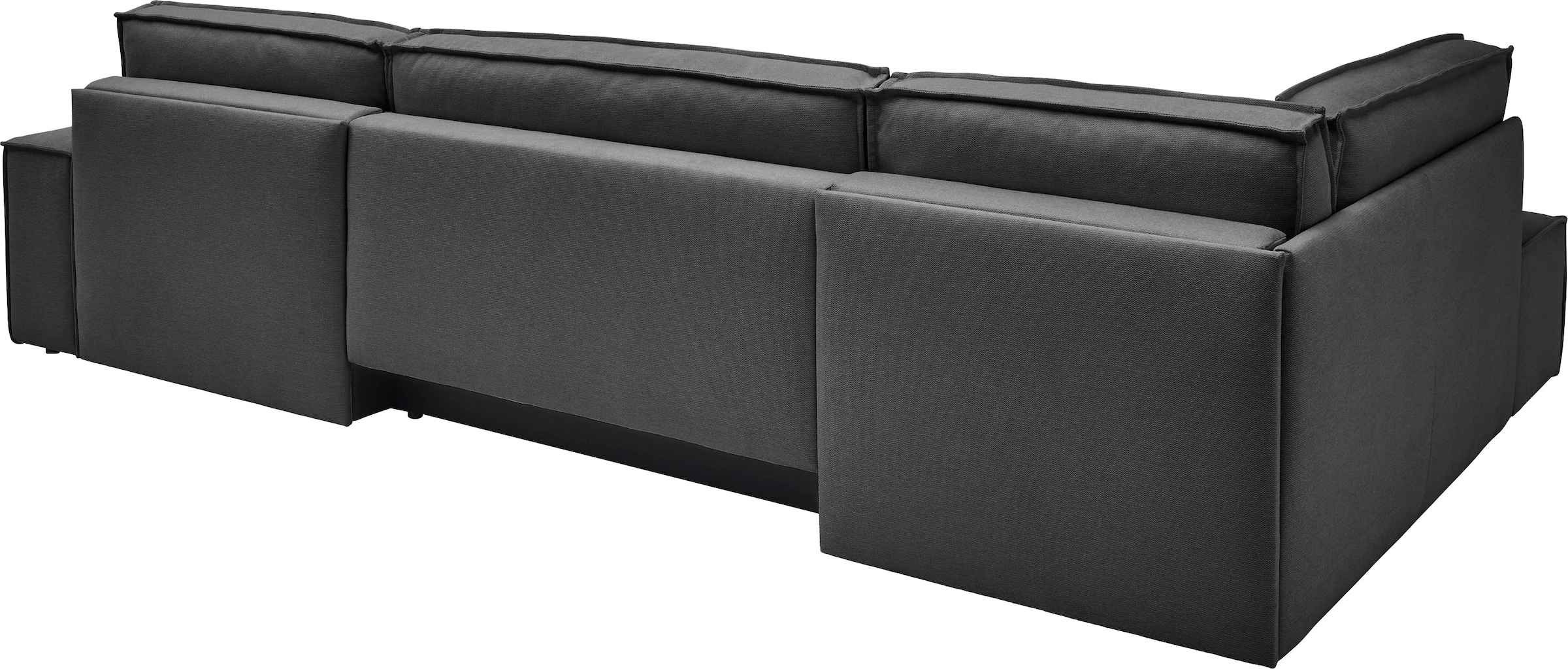 andas Wohnlandschaft »FINNLEY U-Form XXL 329 cm, Schlafsofa, Schlaffunktion m. Bettkasten«, (194/139 cm), Bouclé, Struktur und Cord