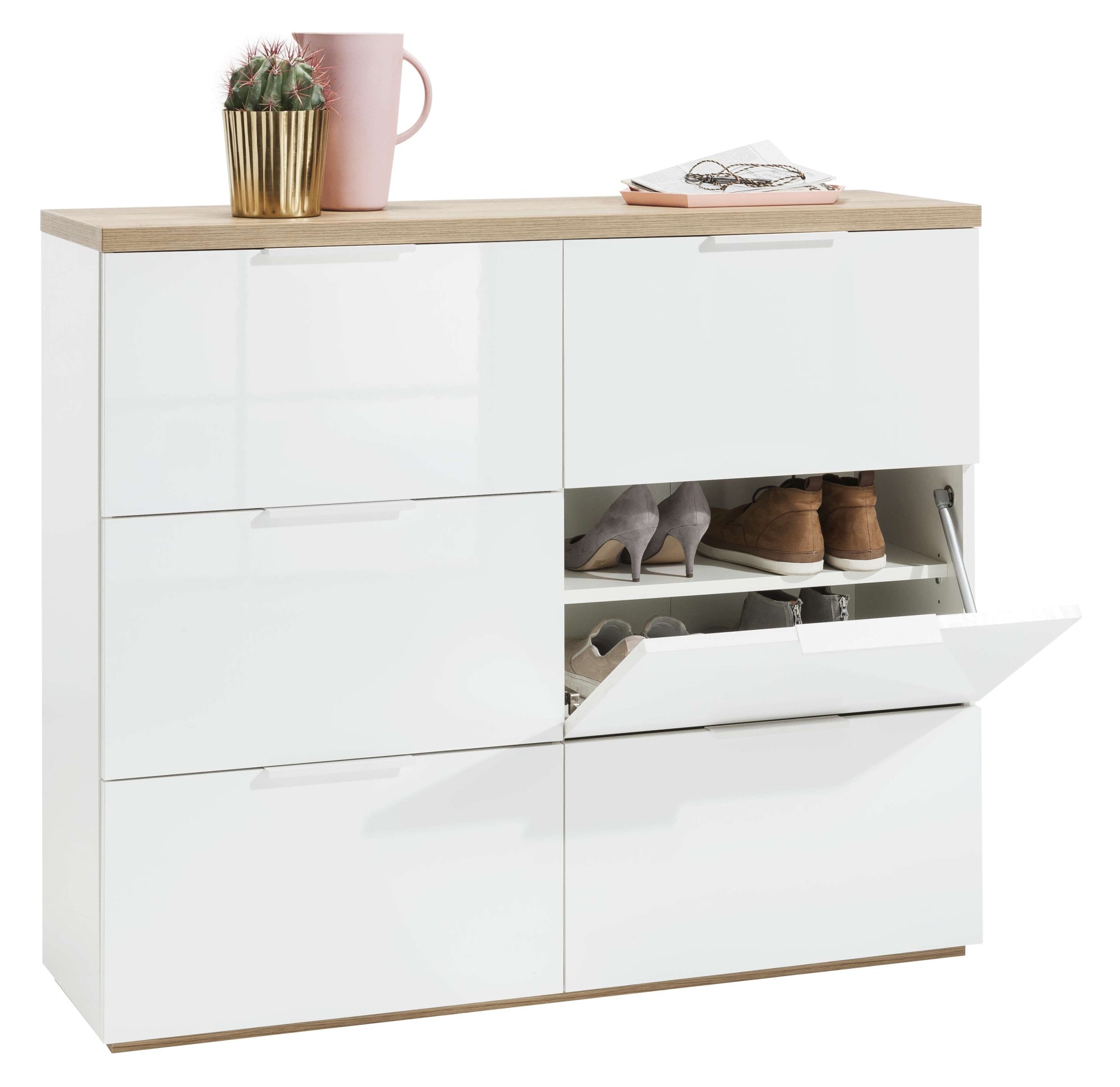 Composad Schuhschrank »Schuhschrank mit Klapptüren, Schuhkipper«, (1 St.), Mit 6 Klapptüren
