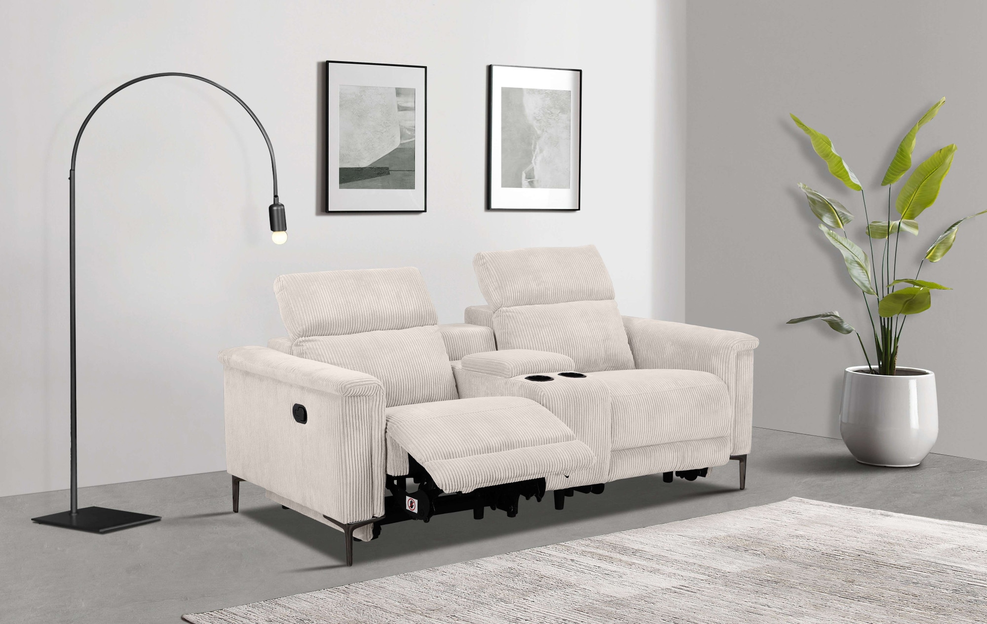 2-Sitzer »Lund in Cord, 2er-Kinosofa, TV-Sessel, Multimedia-Sofa,«, m. elektrischer o....