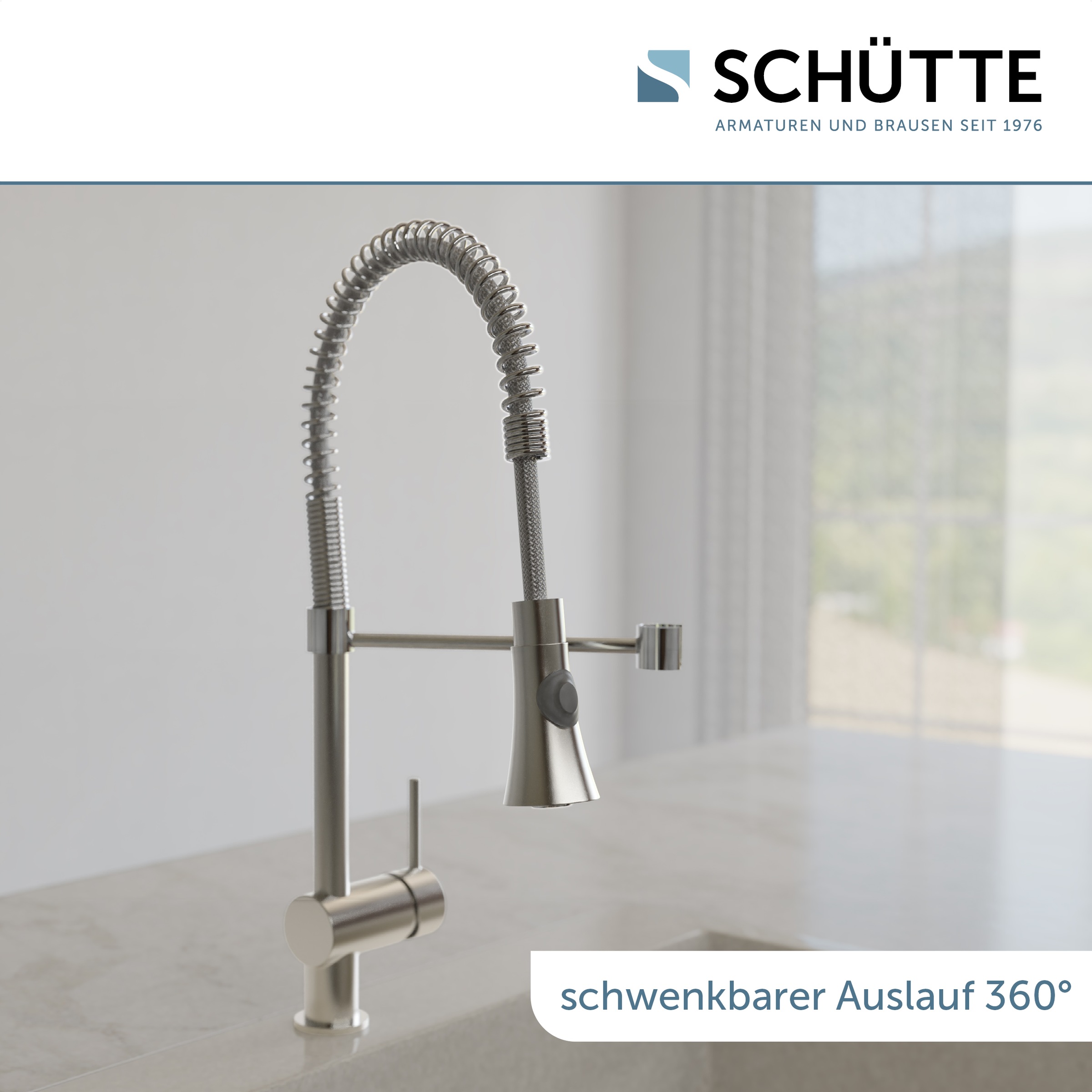 Schütte Spültischarmatur »Cornwall« Niederdruck Armatur Küche, Wasserhahn ausziehbar, 360° schwenkbar