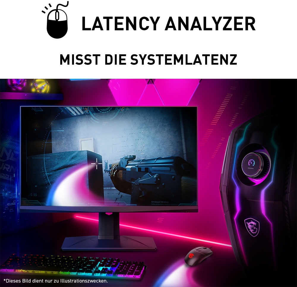 MSI Gaming-Monitor »Oculux NXG253R E-Sports«, 62,2 cm/24,5 Zoll, 1920 x 1080 px, Full HD, 1 ms Reaktionszeit, 360 Hz, NVIDIA G-Sync, 3 Jahre Herstellergarantie