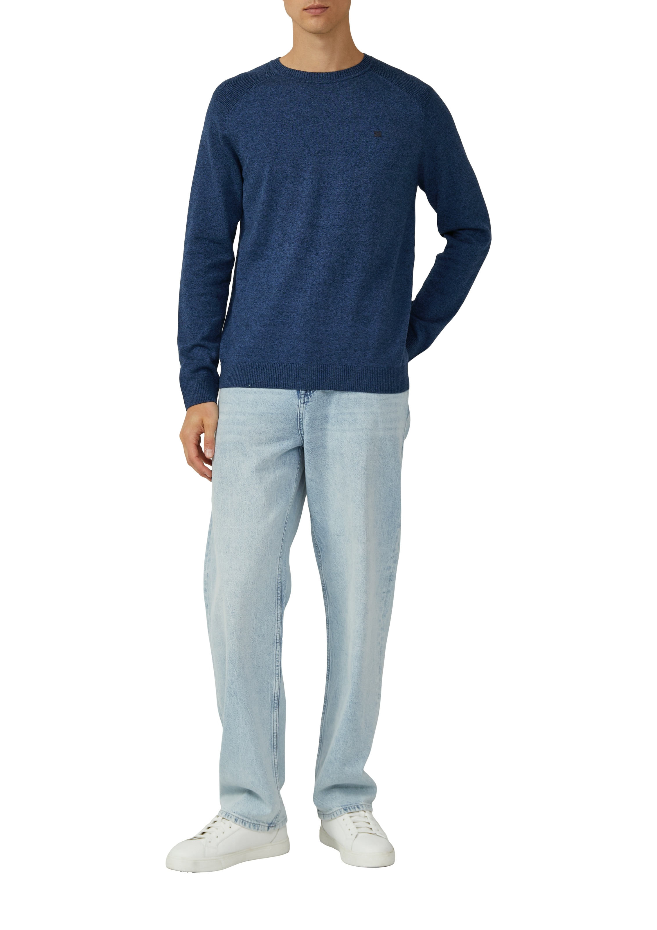 s.Oliver Rundhalspullover mit Logo Stickerei