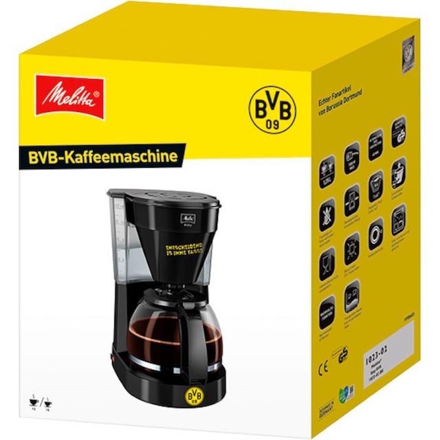 1x4 1,25 Garantie Filterkaffeemaschine Jahren BVB-Edition«, mit Korbfilter, »Easy Melitta l 3 Kaffeekanne, XXL