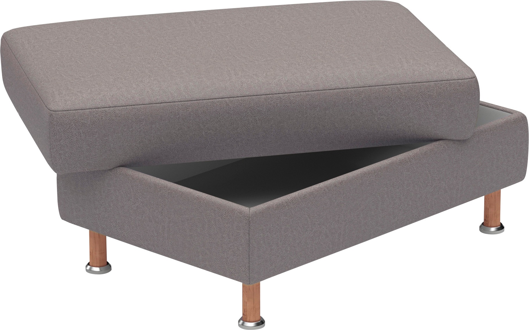 Home affaire Polsterhocker »Calypso«, Holzfuesse mit Metallteller