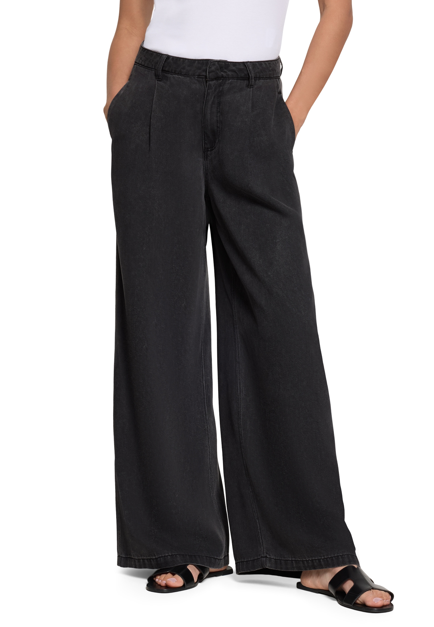 Zero Stoffhose »Stoffhose mit weitem Bein«