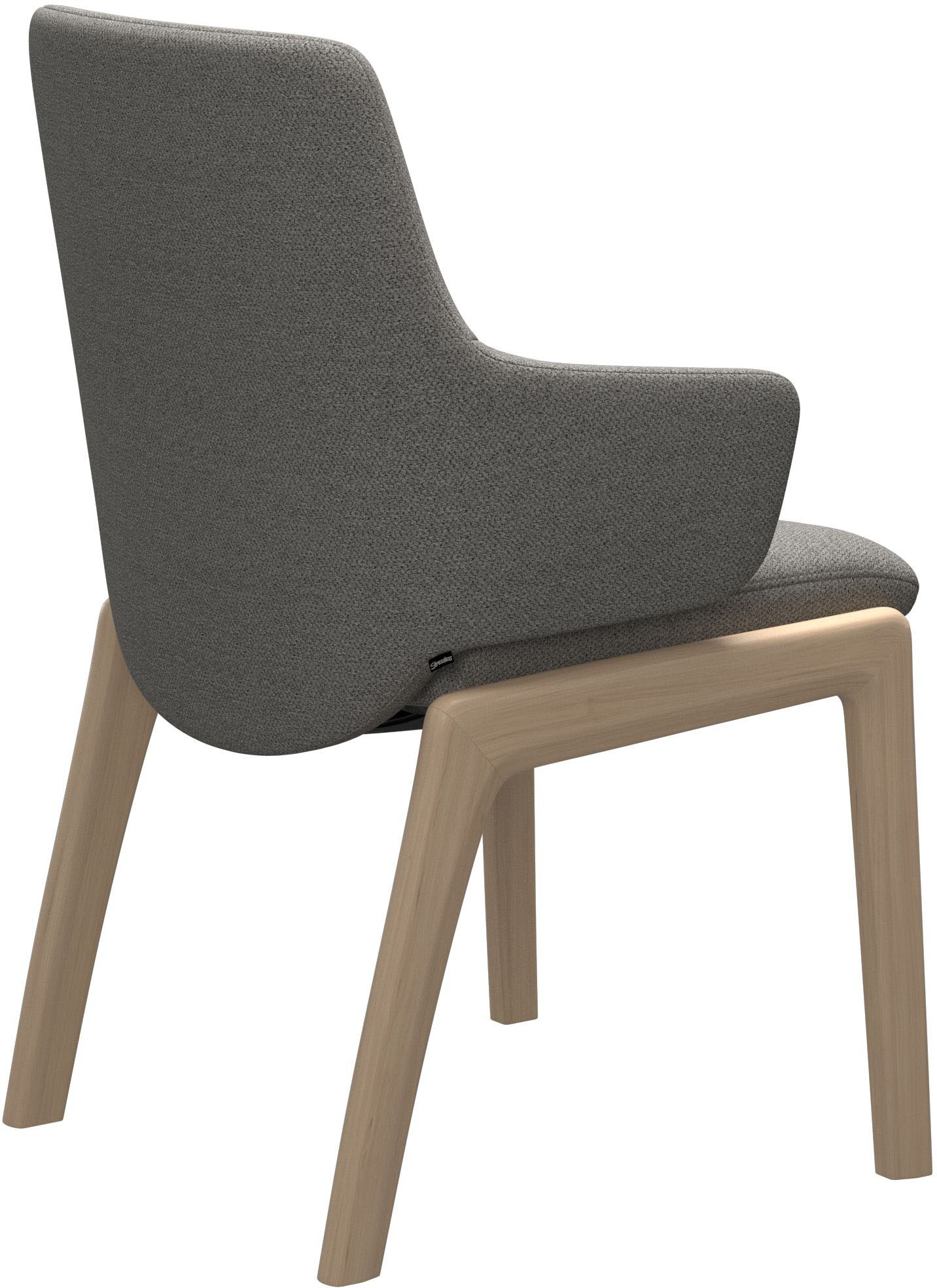 Stressless® Polsterstuhl »Laurel«, ROHLEDER Stoff Q2 FARON, Low Back mit Armlehne, Größe L, abgerundete Beine in Eiche gekalkt