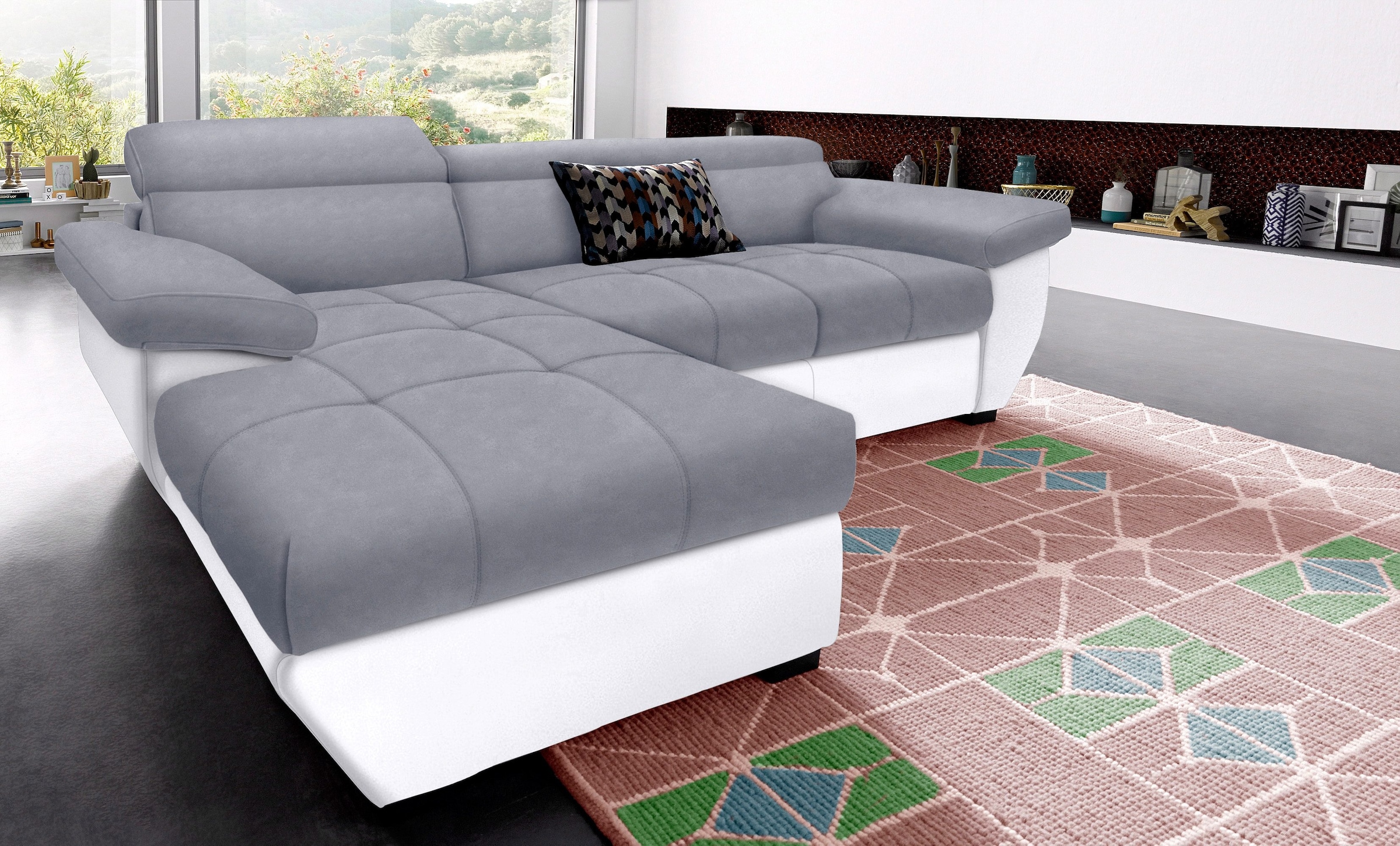 COTTA Ecksofa »Speedway L-Form«, mit Kopfteilverstellung, wahlweise mit Bettfunktion & Bettkasten