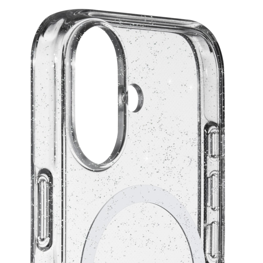 White Diamonds Smartphone-Hülle »Cover "Mag Glitter" für Apple iPhone 17, Transparent« Apple iPhone 17 Anti-Vergilbung, Kraztschutz, Stoßfeste Ecken