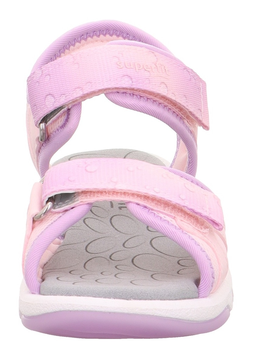 Superfit Sandale »PEBBLES WMS: mittel«, Sandalette mit süßem Glitzerverschluss, Größenschablone zum Download
