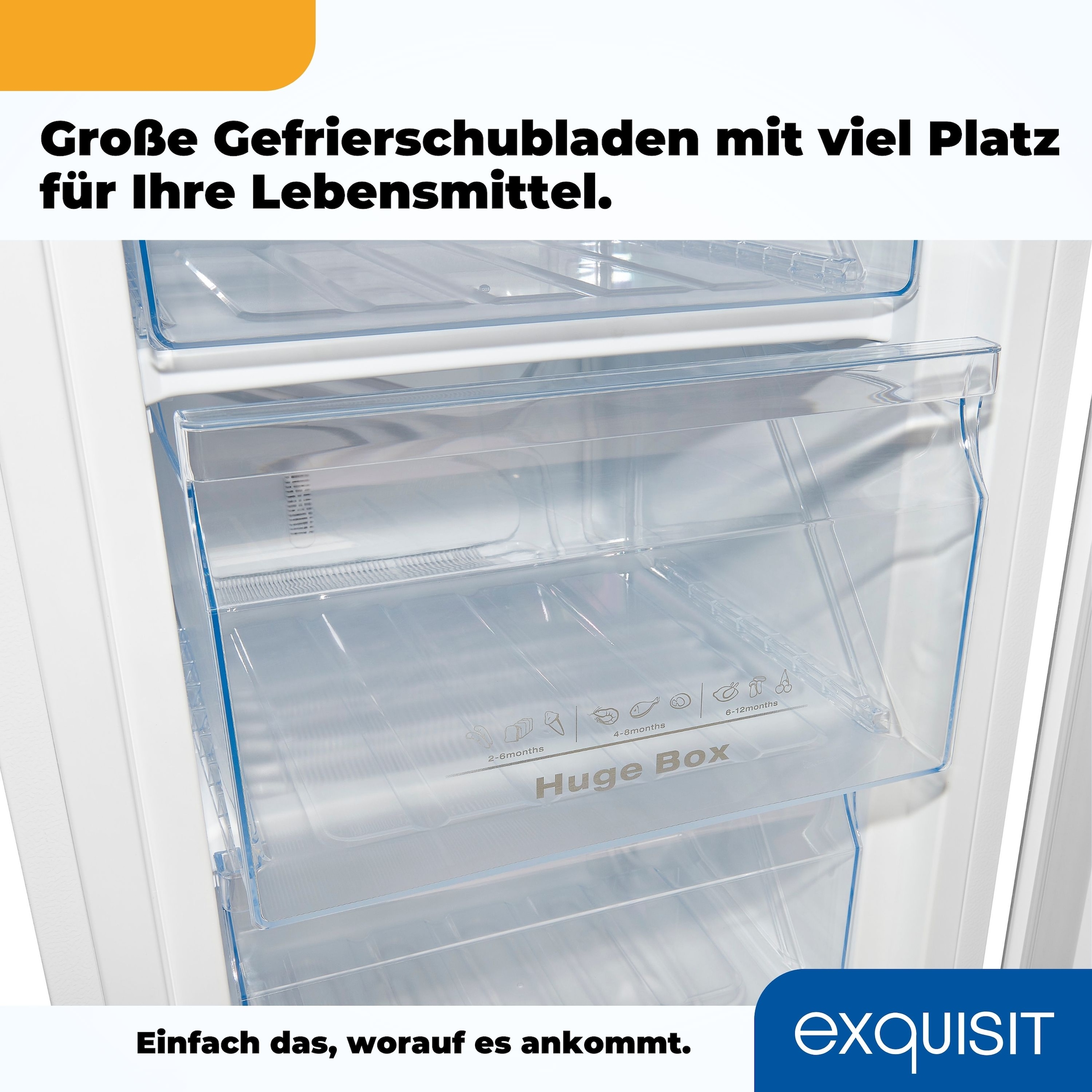 exquisit Gefrierschrank »GS81-H-010E«, 84,5 cm hoch, 56 cm breit, 85 L Volumen, 4 Sterne Gefrieren