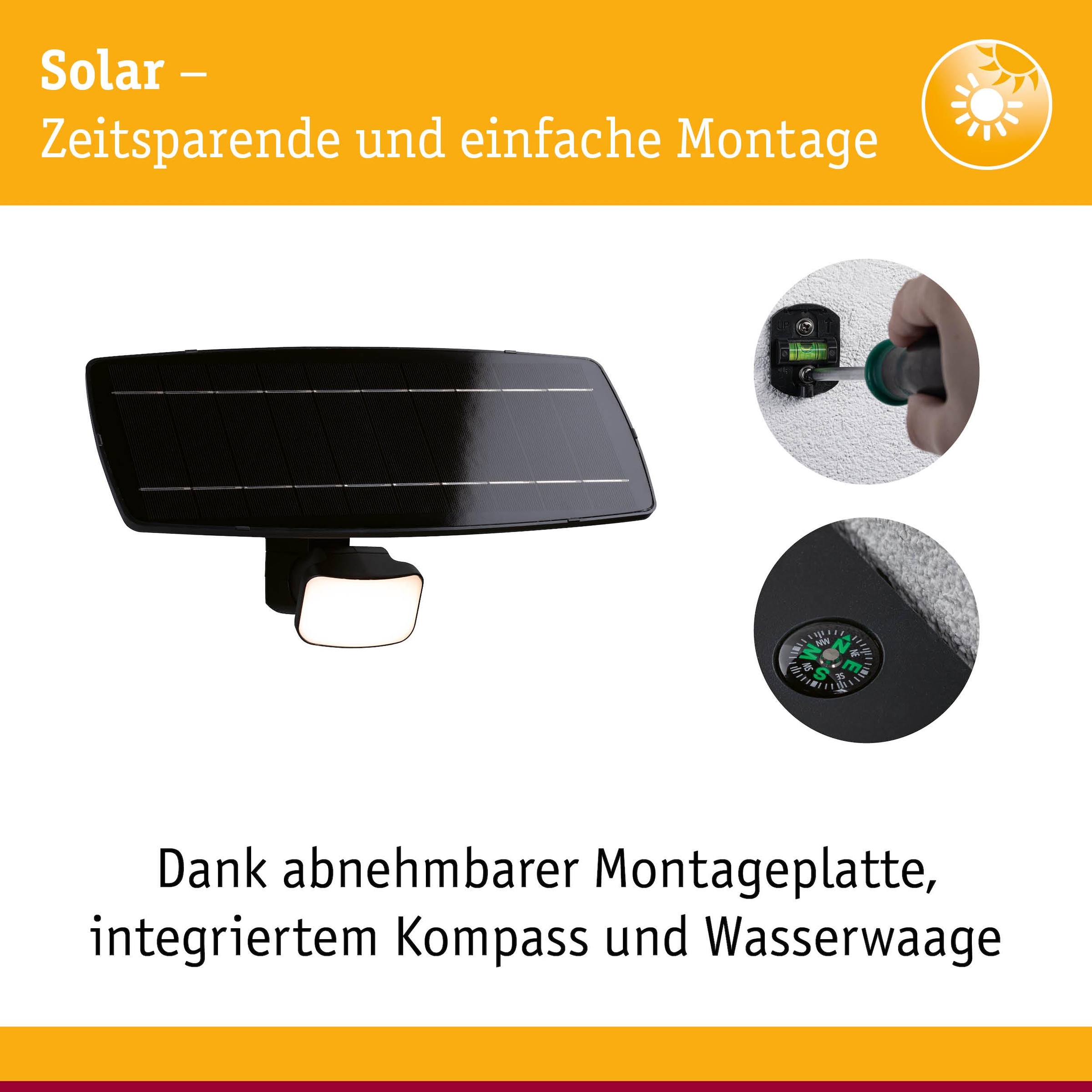 Paulmann Flutlichtstrahler »Flotas Zigbee IP65 3000K 700lm Anthrazit« LED-Modul 1 Stk. Warmweiß Smart Home