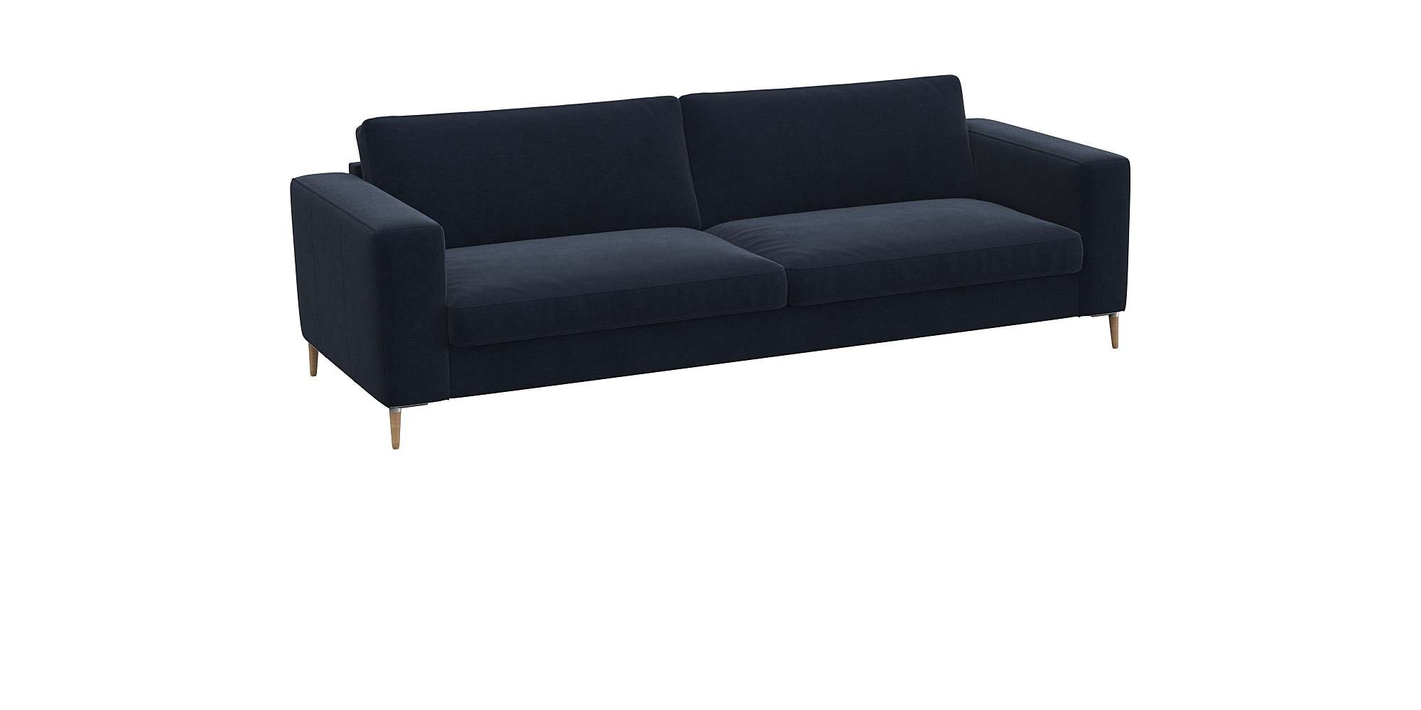 FLEXLUX 3-Sitzer »Fiore, super Sitzkomfort durch Kaltschaum im Sitz« breite Armlehnen, Füße Alu+ Eiche