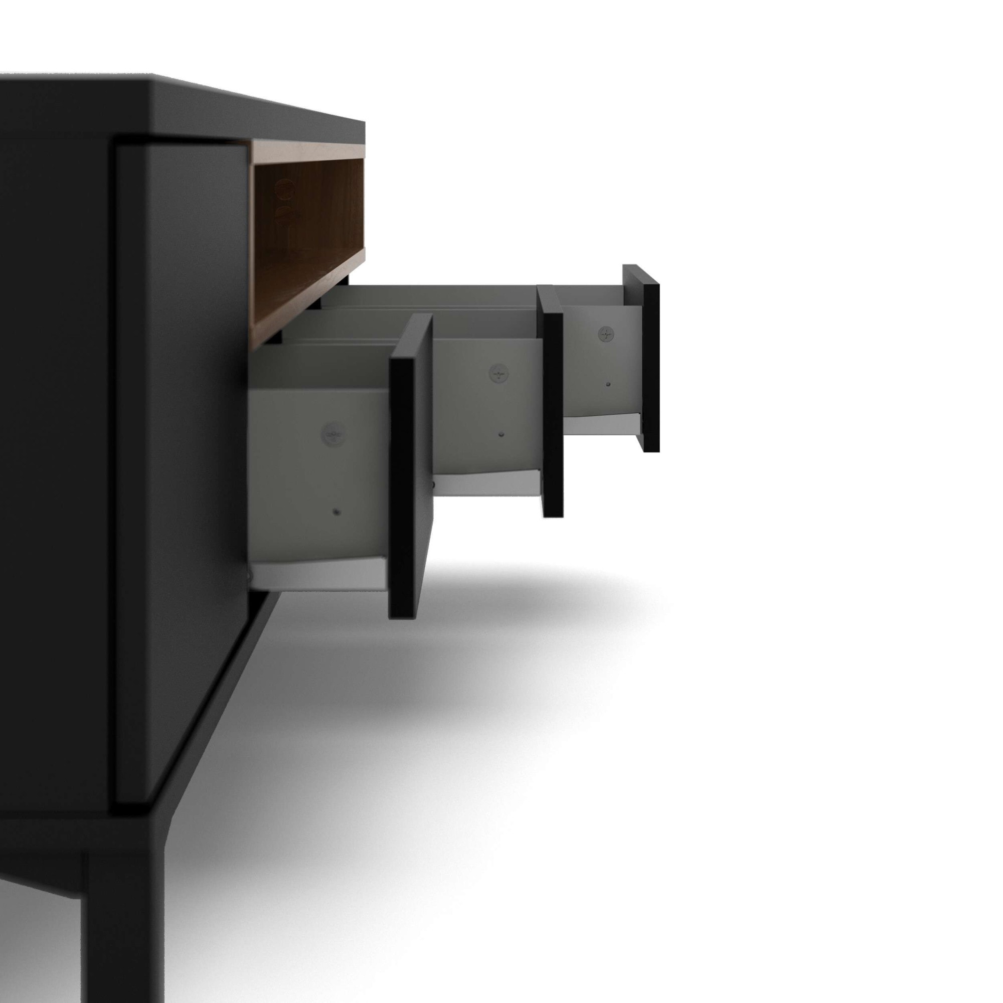 INOSIGN TV-Board »Roomers TV-Board, TV-Möbel, TV-Unit, Media-Möbel, Sideboard«, Breite/Höhe 156/48 cm, 2 offene Fächer mit Rahmen-Optik, Kabelführung