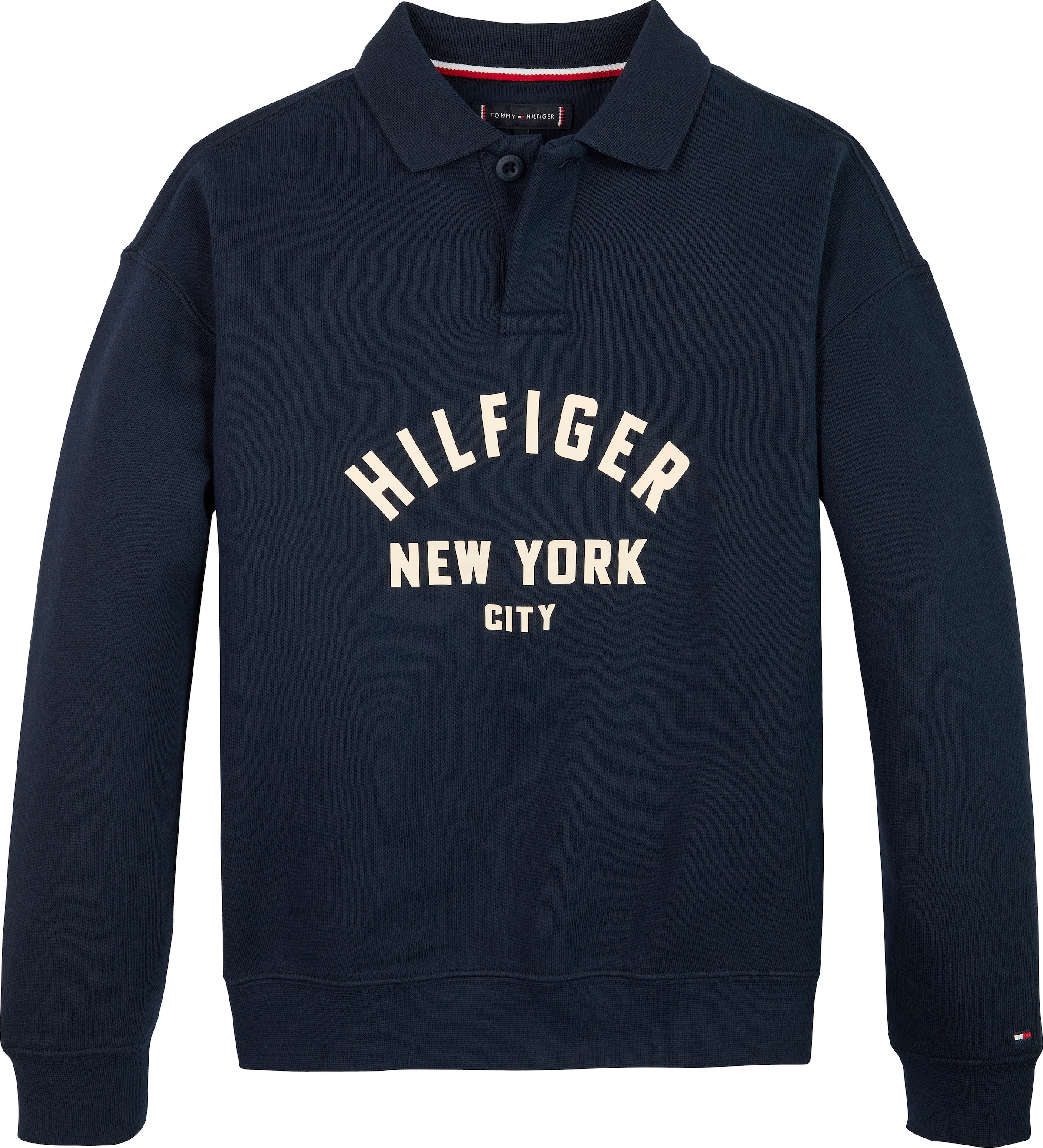 Tommy Hilfiger Sweatshirt »HILFIGER GRAPHIC SWEATSHIRT«, für Kinder bis 16 Jahre, mit Polokragen