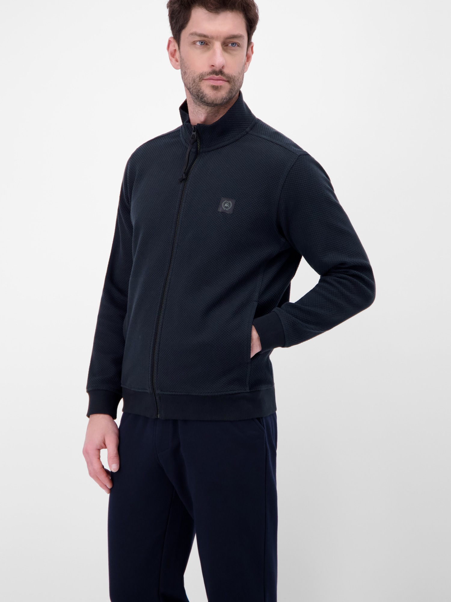 LERROS Sweatjacke »Sweatjacke aus flexiblem Baumwollmischgewebe«