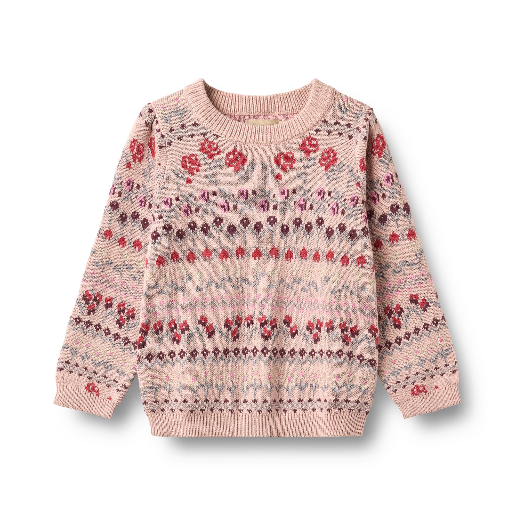 WHEAT Strickpullover »Jacquard Pullover Mikmak« Baumwolle
