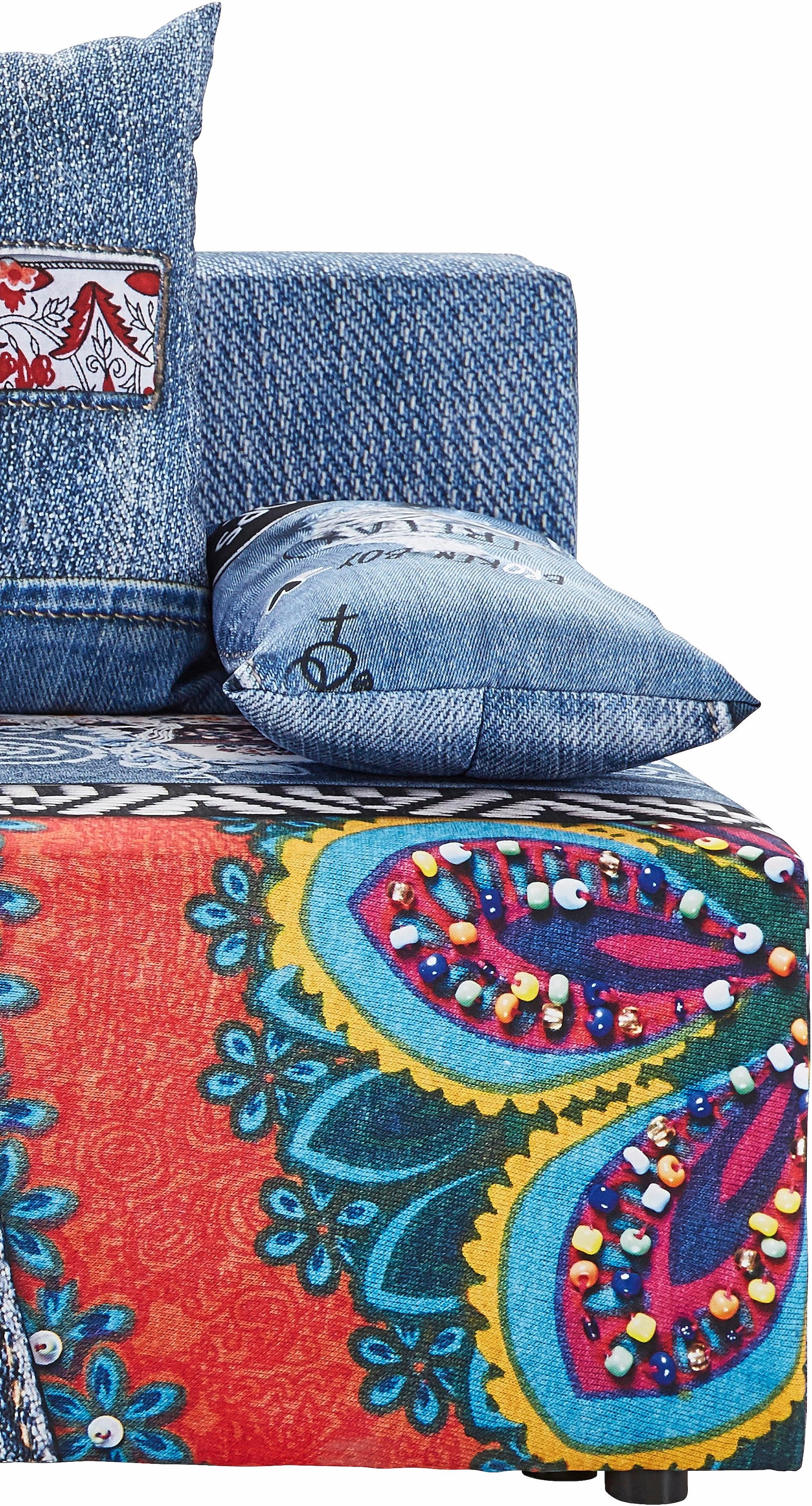 exxpo - sofa fashion Schlafsofa »Extravagantes Sofa für Individualisten mit Bettfunktion und Bettkasten« in außergewöhnlichen Bezugsvarianten, Solitärmöbel