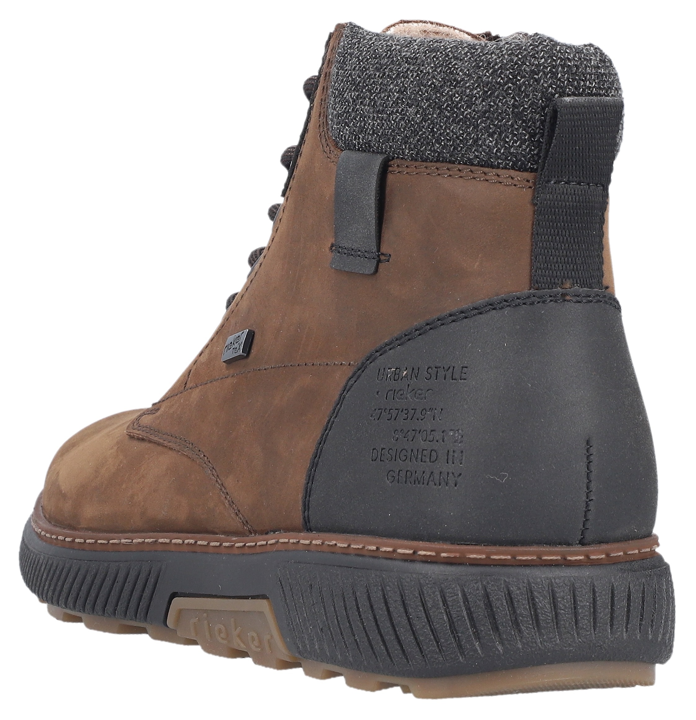 Rieker Winterboots  , High Top Sneaker, Schnürstiefelette mit TEX-Membran, schmale Form