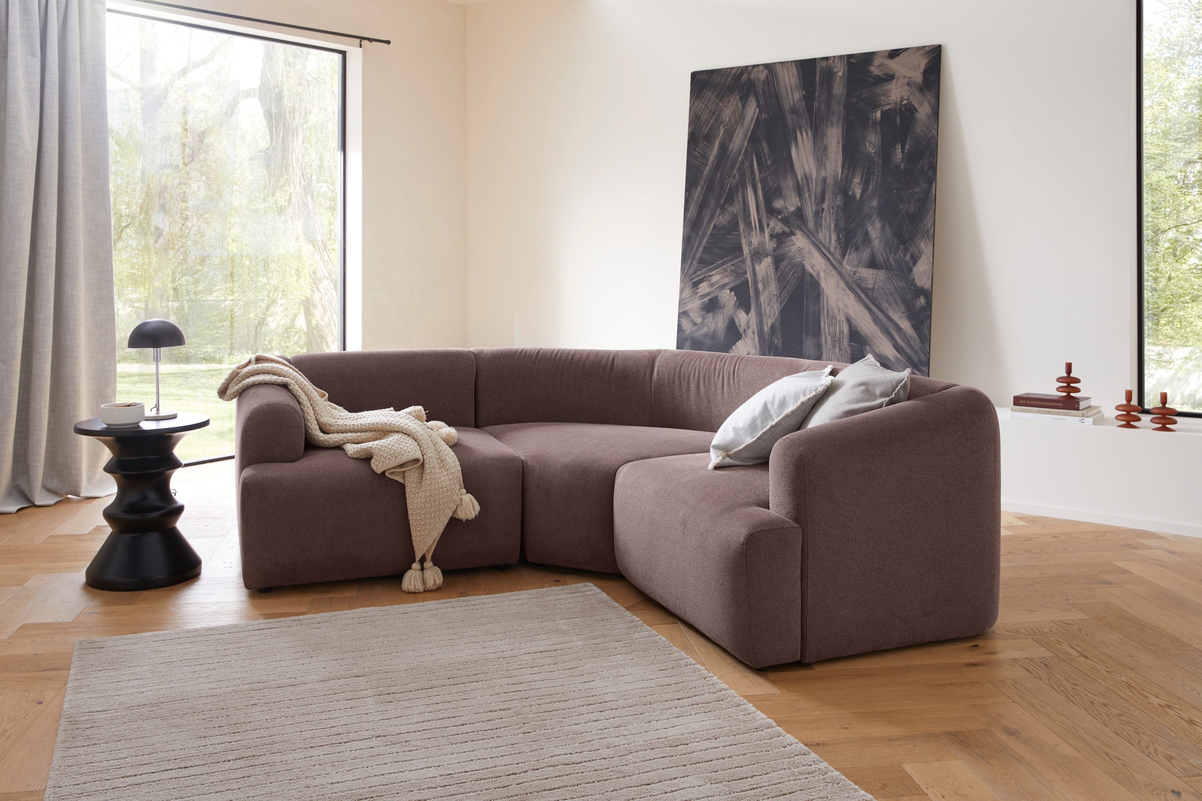 LeGer Home by Lena Gercke Sessel »LYZA mit Armlehne links oder rechts, Maße B/T/H: 96/96/74 cm«, als Modul oder separat verwendbar, für individuelle Zusammenstellung