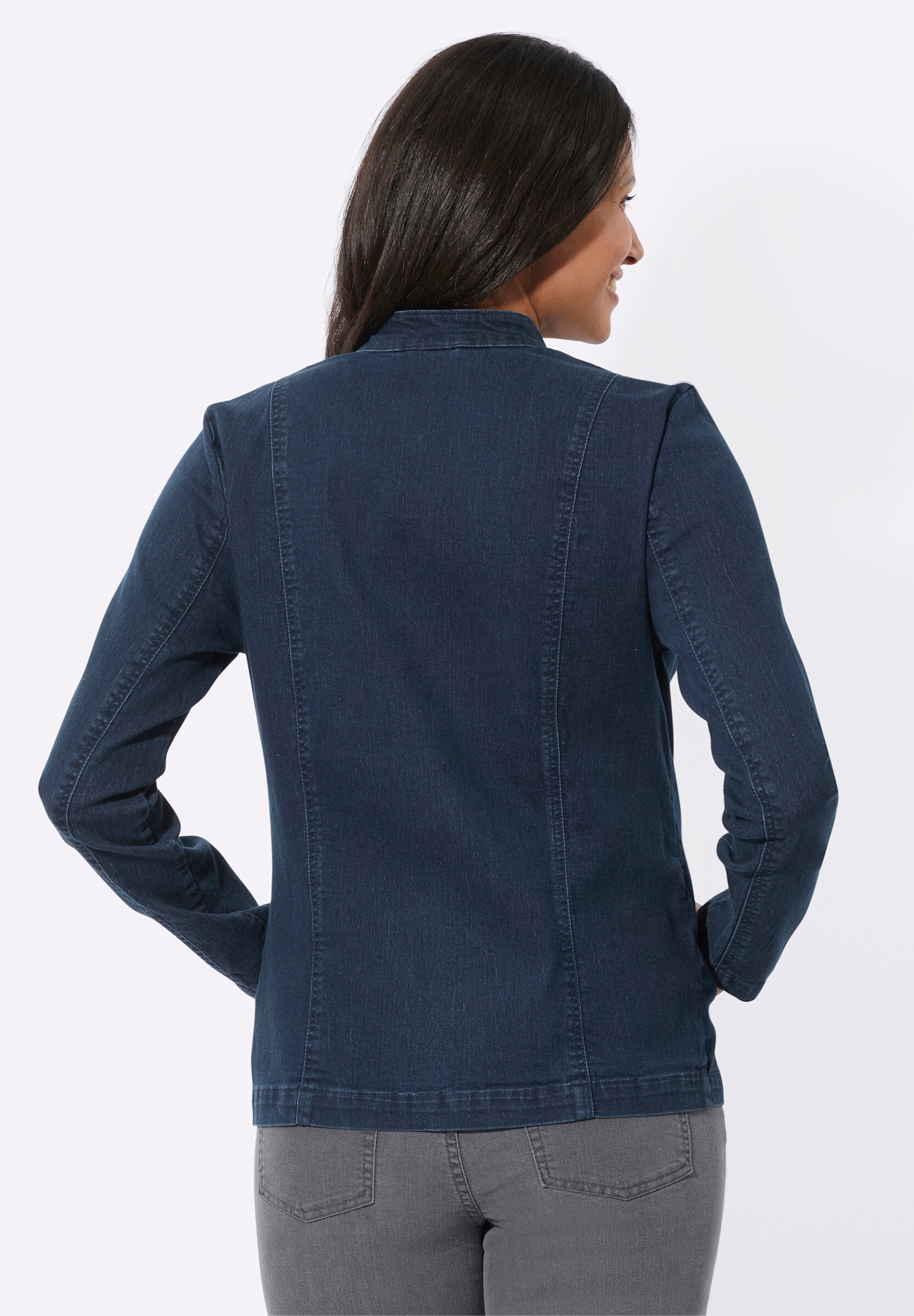 Sieh an! Jeansblazer »Jeans-Blazer Jeansblazer mit Trachtenknöpfen«