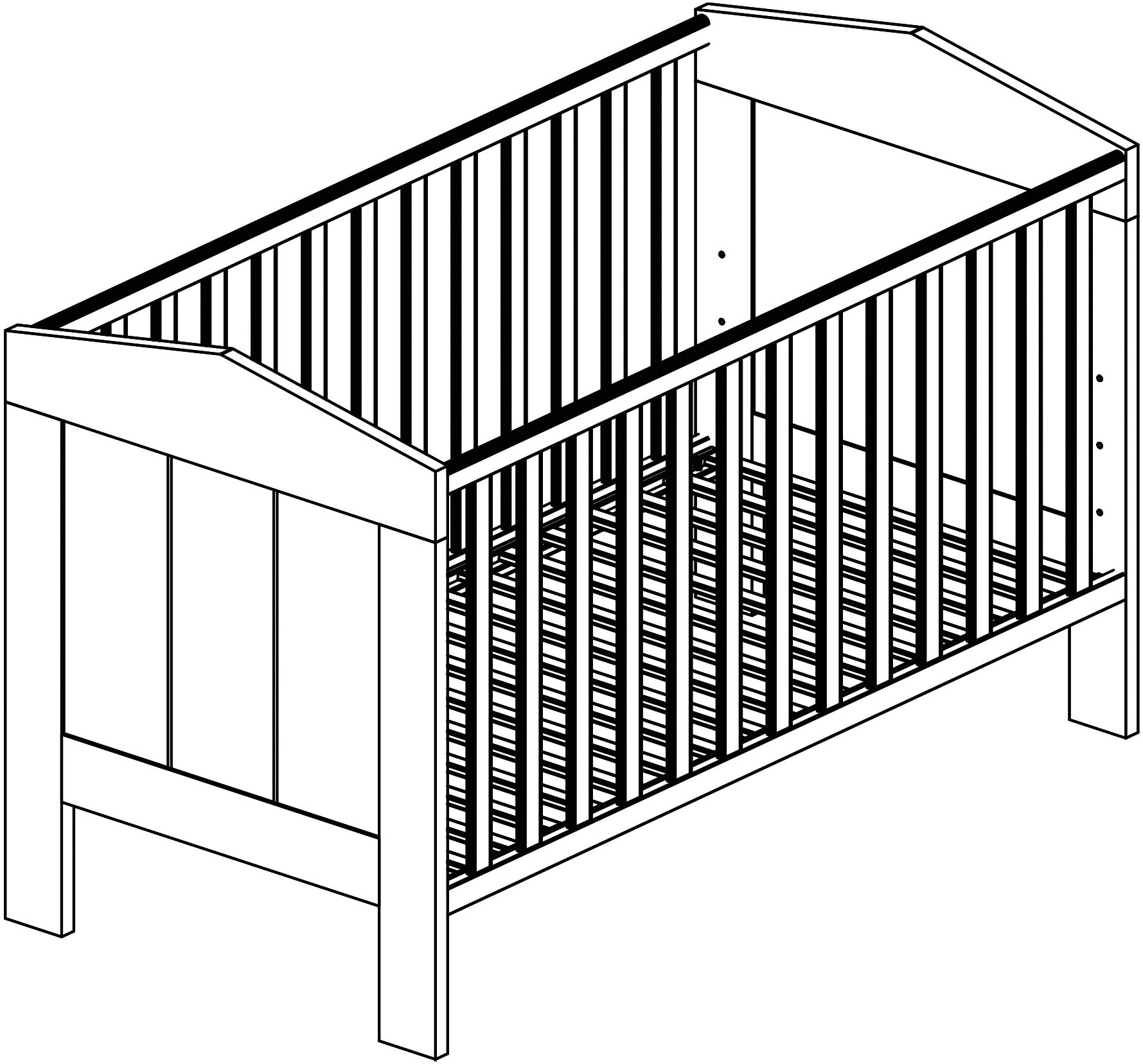 arthur berndt Babybett »Kinderbett »Roofy« 70 x 140 cm«