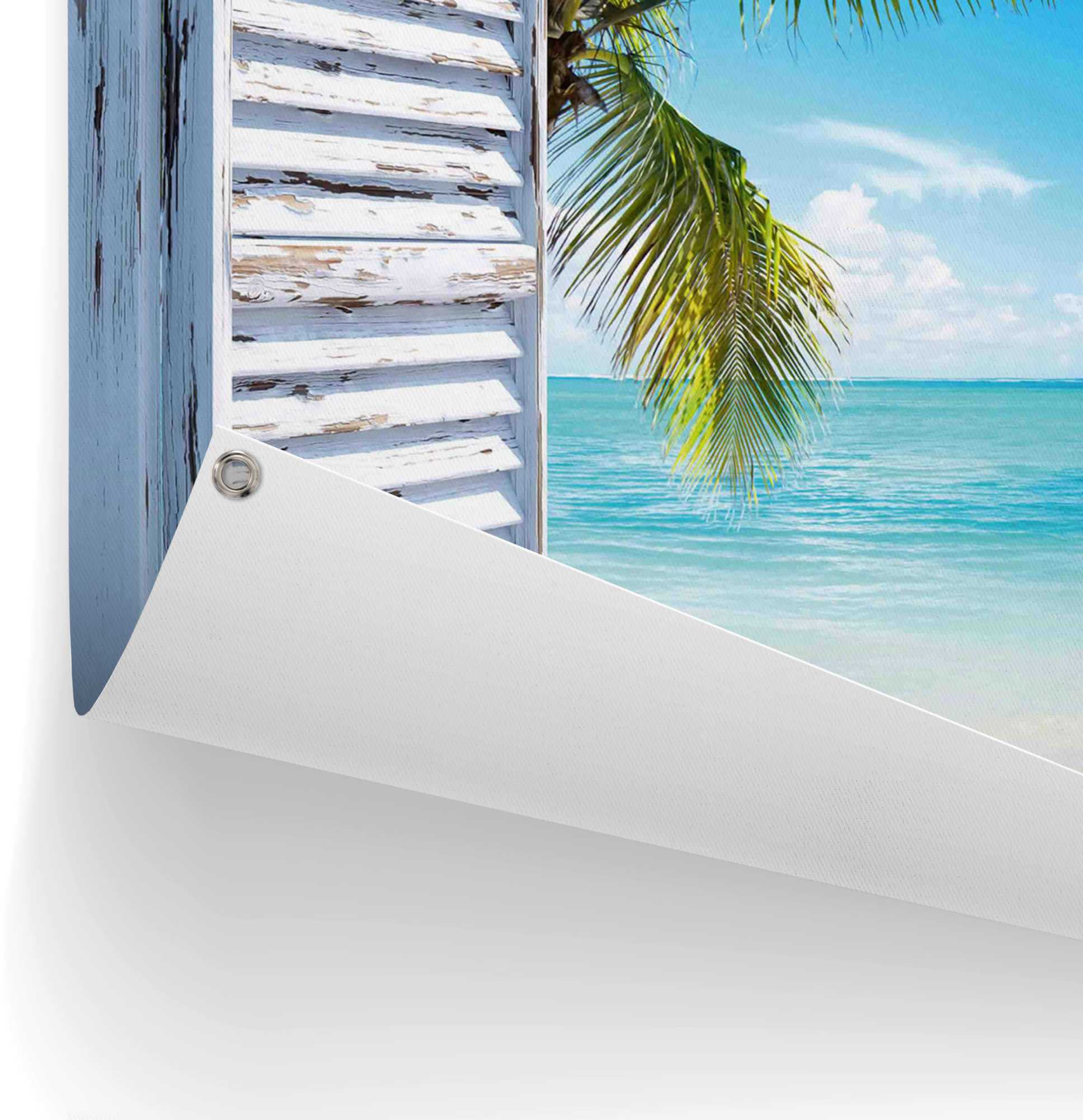 Reinders! Poster »Strandfenster«, leichtes und für kaufen wasserfestes den Außeneinsatz Gartenposter bequem