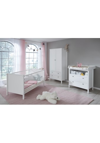Babyzimmer-Komplettset »Westerland«, (Set, 3 St.), Bett + Wickelkommode + 2 trg. Schrank kaufen