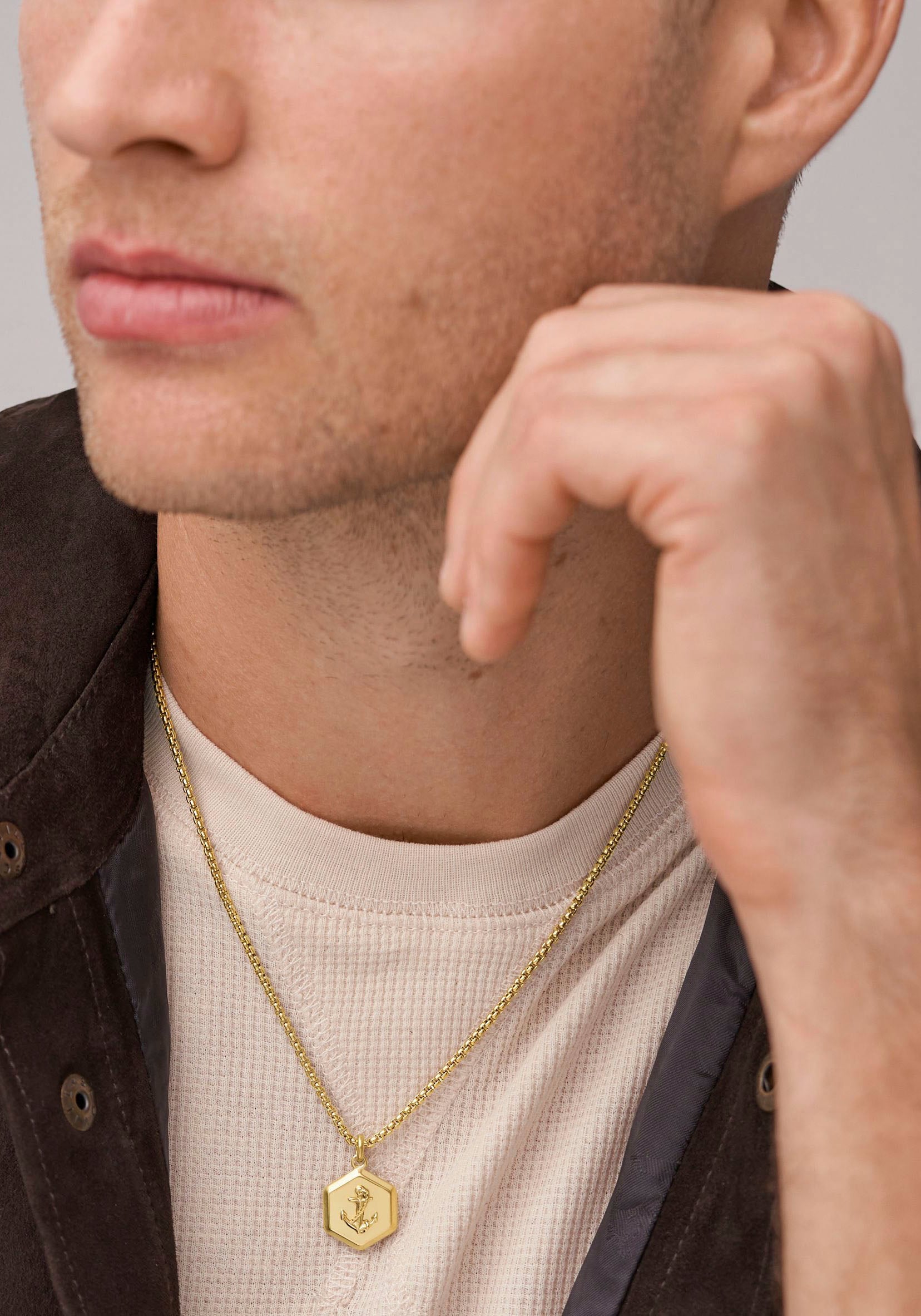 Fossil Kette mit Anhänger »SUTTON MOTIVS ANKER, JF04617710«