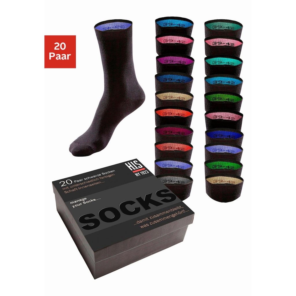 H.I.S Socken, (Box, 20 Paar)