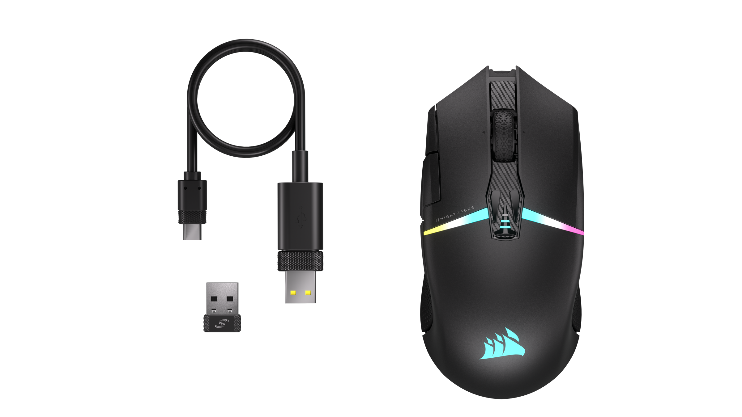 Gaming-Maus »NIGHTSABRE WIRELESS«, Bluetooth-Funk, RGB-Gaming-Maus