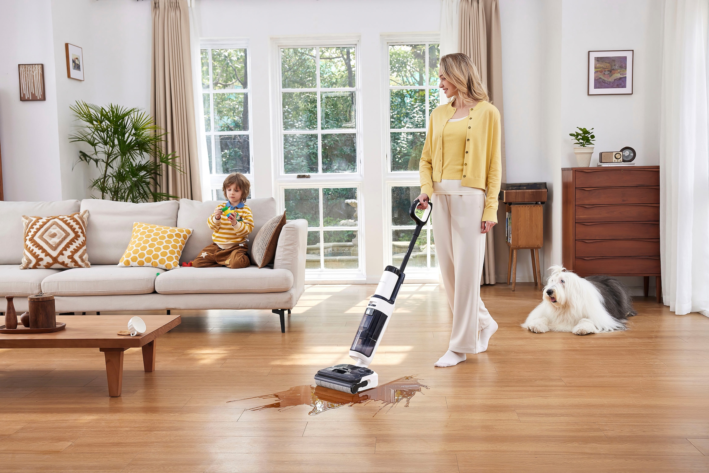 Tineco Nass-Trocken-Sauger »Floor One S5 Stretch Extreme, 180° Neigung, Selbstreinigung,«, 40 Min Akku, automatische Anpassung der Saugleistung, Tierhaarfilter