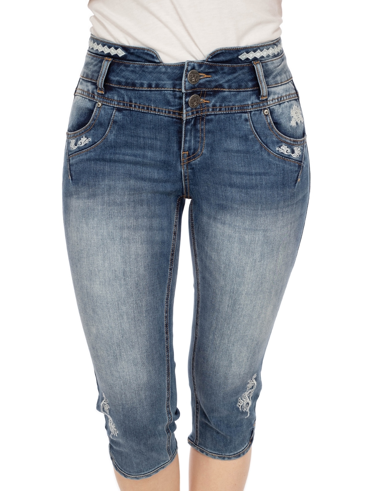 Hangowear Shorts »Jeanshose YONNA-KNIEBUND«