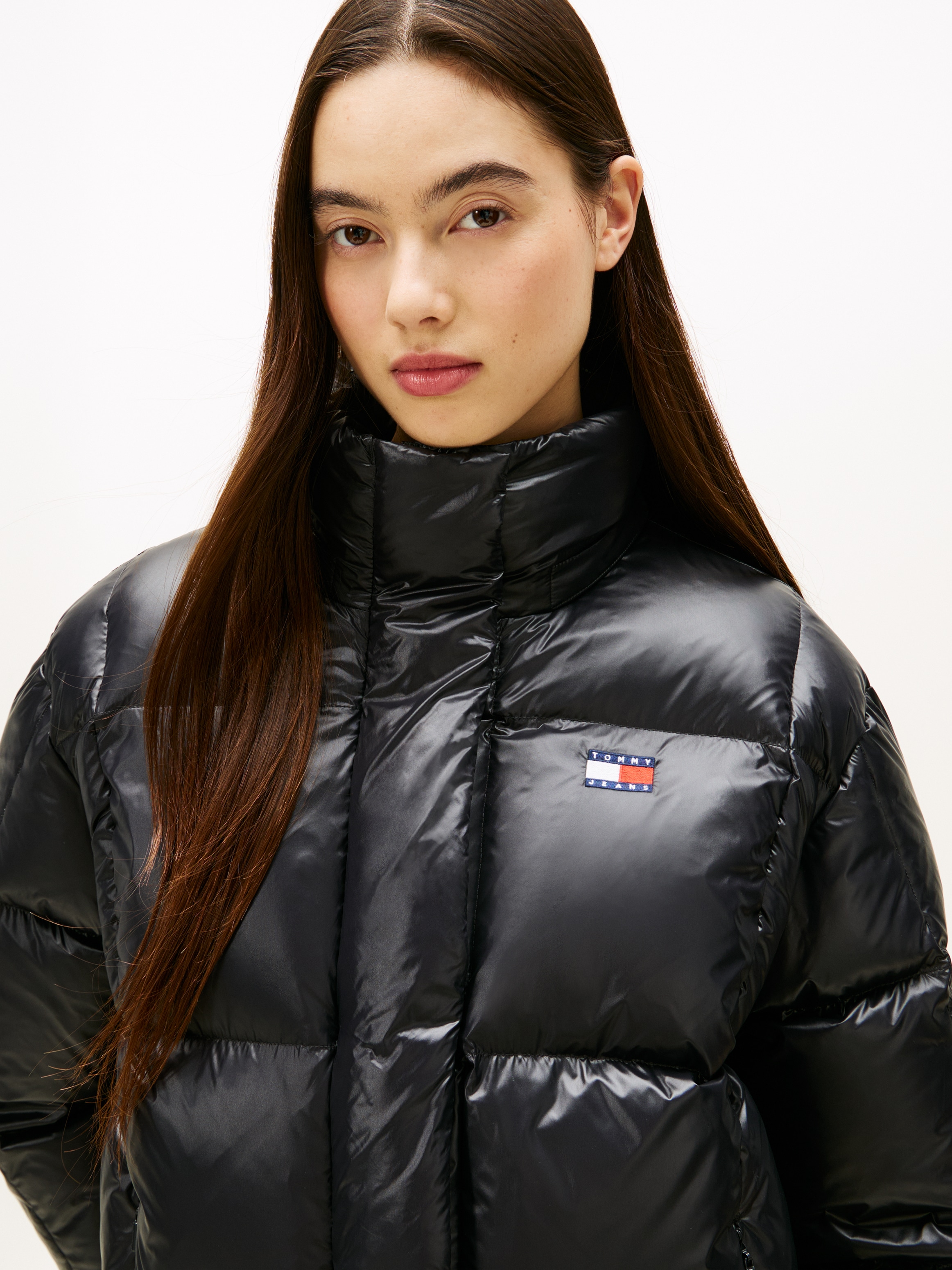 Tommy Jeans Steppjacke »TJW ALASKA GRID DWN JCKT SHINY« mit Kapuze