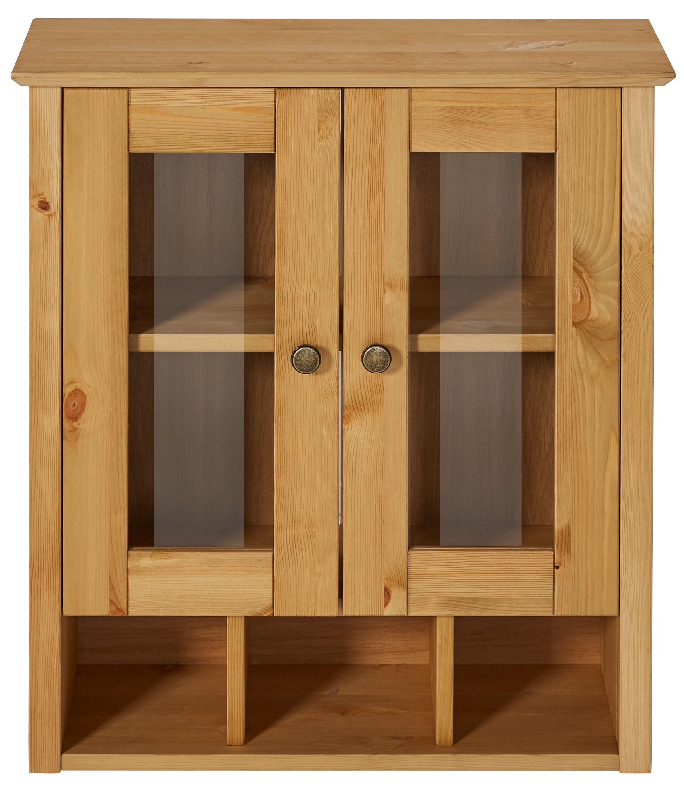 Home affaire Hängeschrank »Vili« Badezimmerschrank, mit Glastüren, Breite 60 cm, aus Massivholz