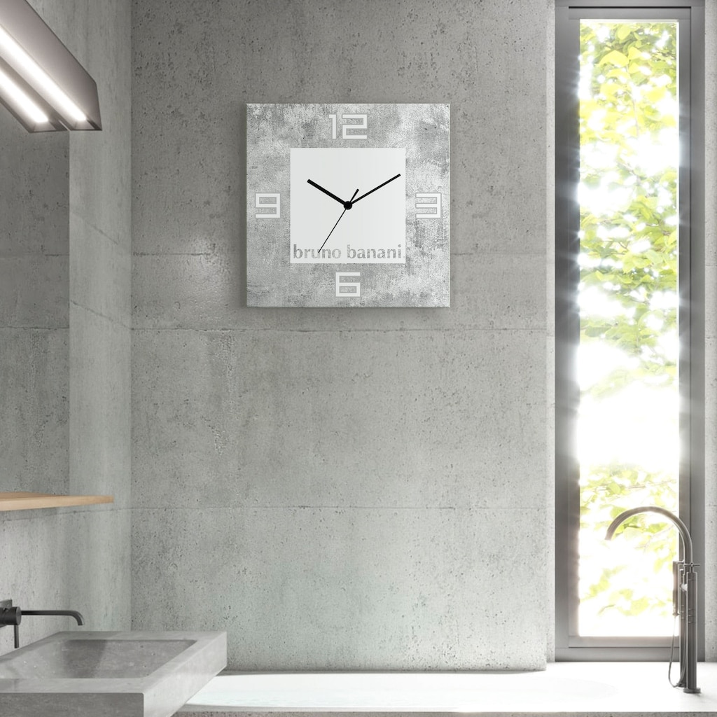 Bruno Banani Wanduhr »Beton auf Alu«