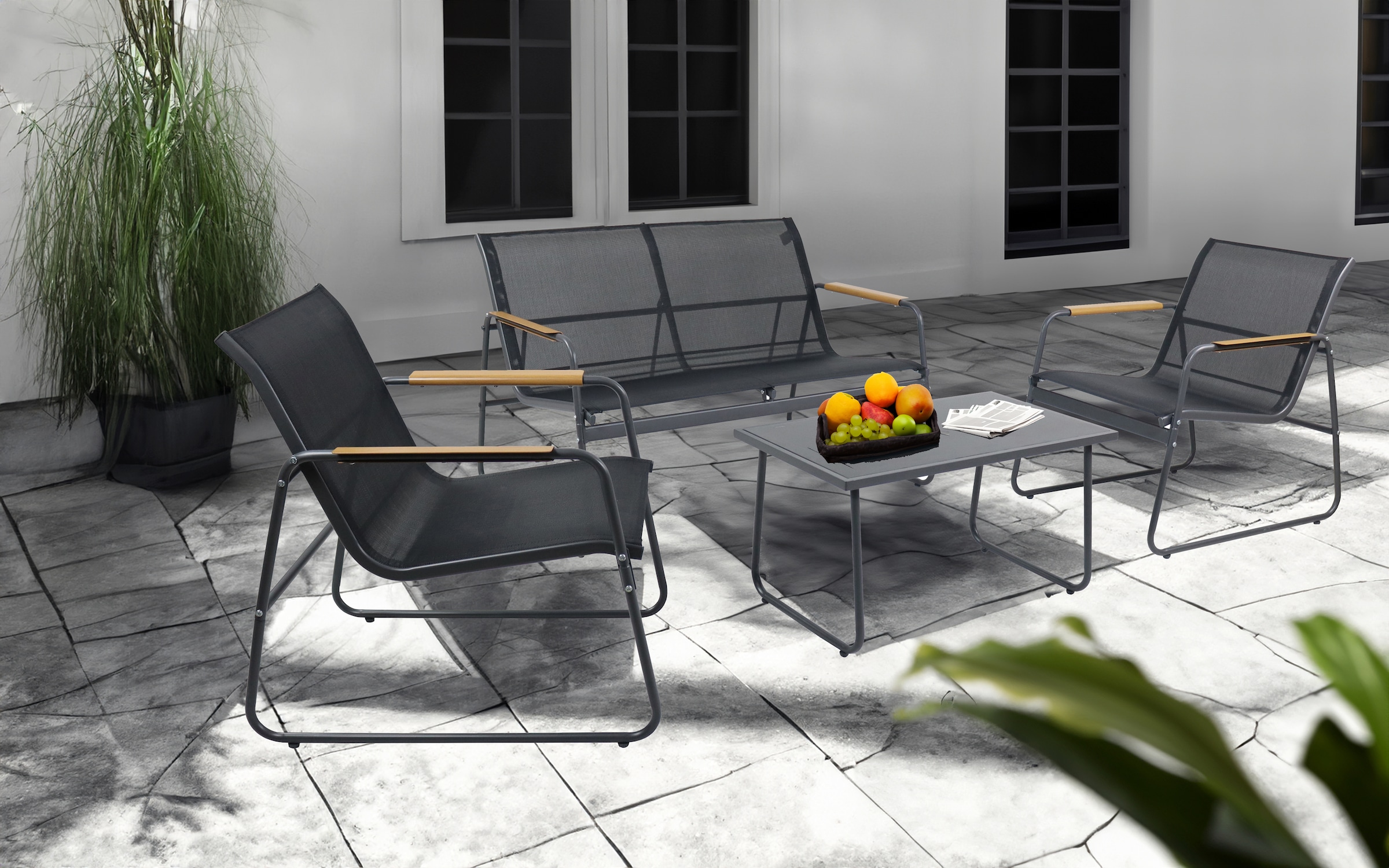 VCM Garten-Essgruppe »4 tlg. Set Lounge Balkon Gartenmöbel Lexila«