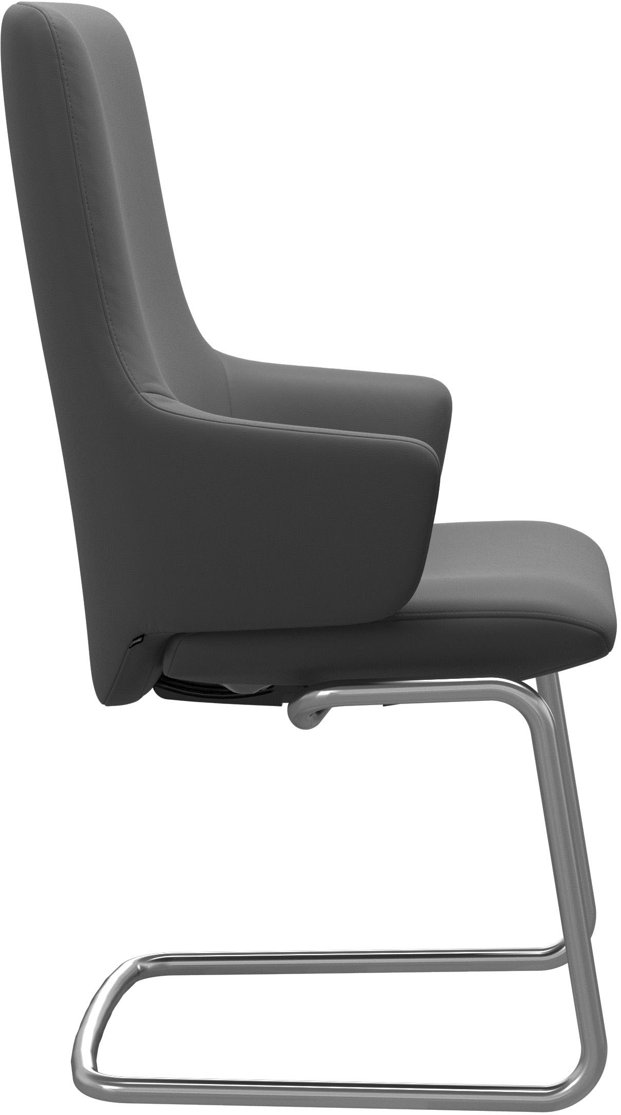 Stressless® Polsterstuhl »Laurel«, Leder BATICK, High Back mit Armlehne, Größe L, mit Beinen aus Stahl in Schwarz matt