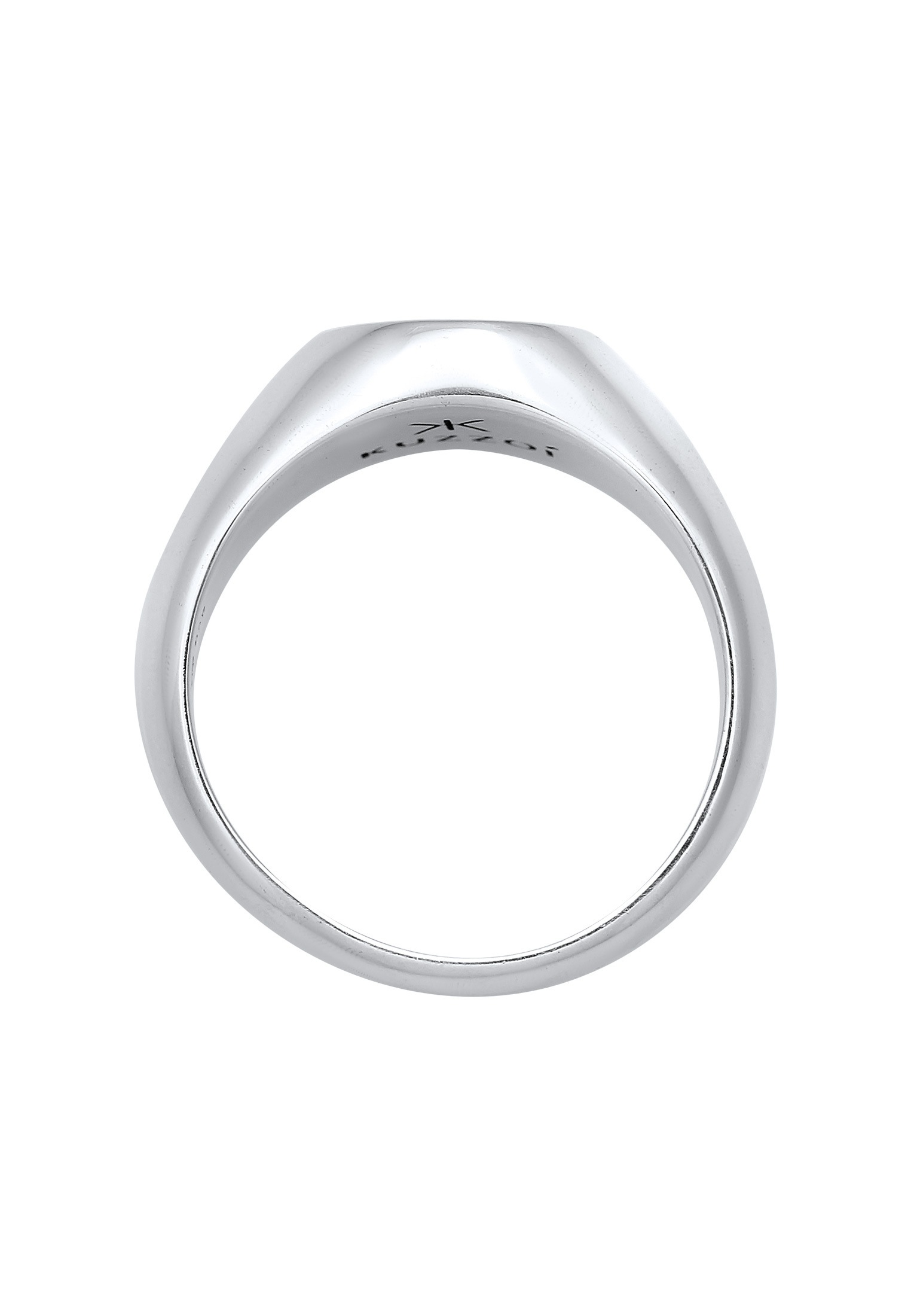 Kuzzoi Siegelring »Ring Herren Siegelring Smiling Emaille 925 Silber«