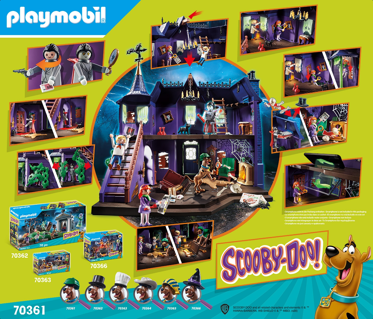 Playmobil® Konstruktions-Spielset »Abenteuer im Geisterhaus (70361), SCOOBY-DOO!«, (177 St.), Made in Germany